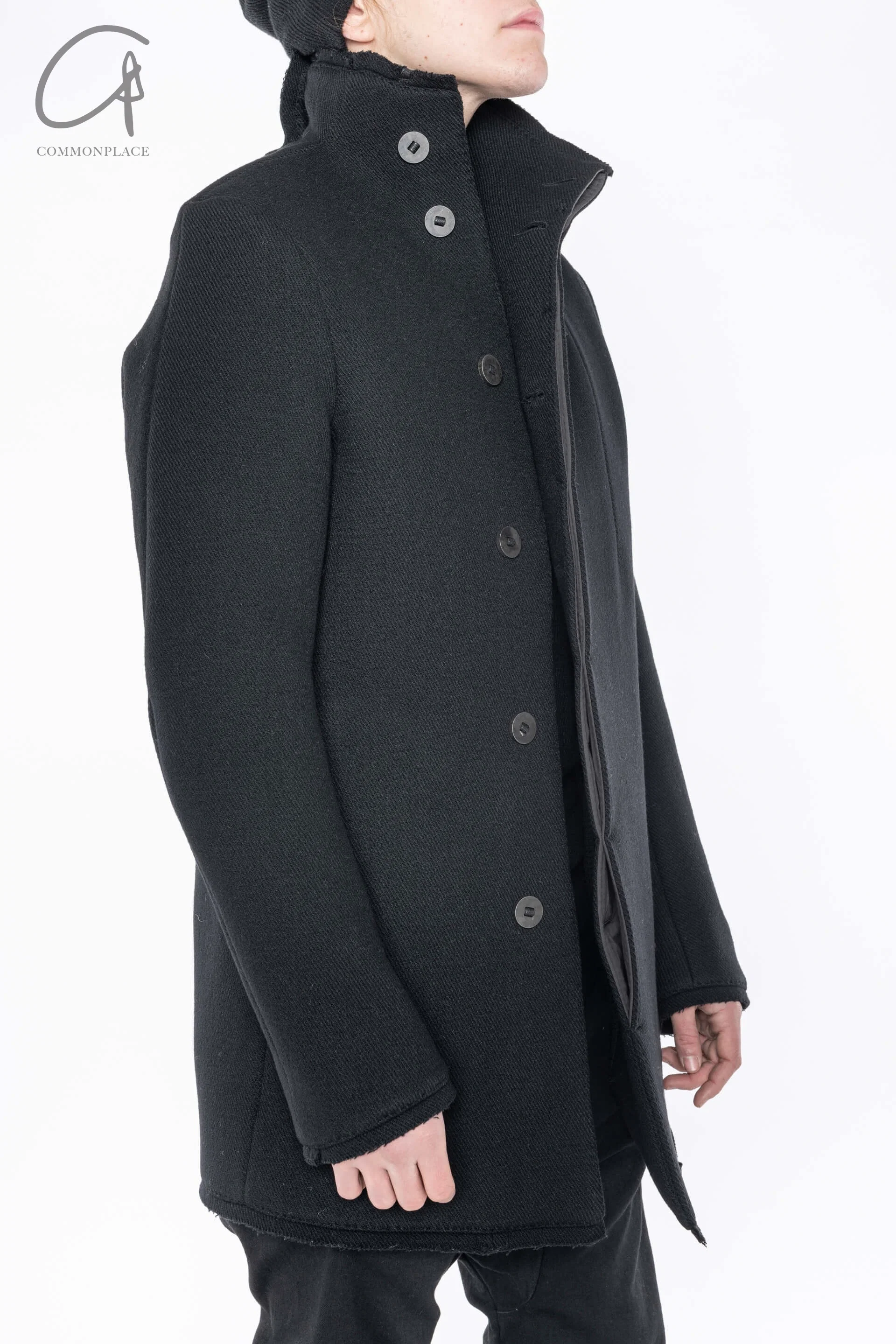 BORIS BIDJAN SABERI BLACK WOOL COAT COAT SHORT1 F19203 PBBS17 - Image 15