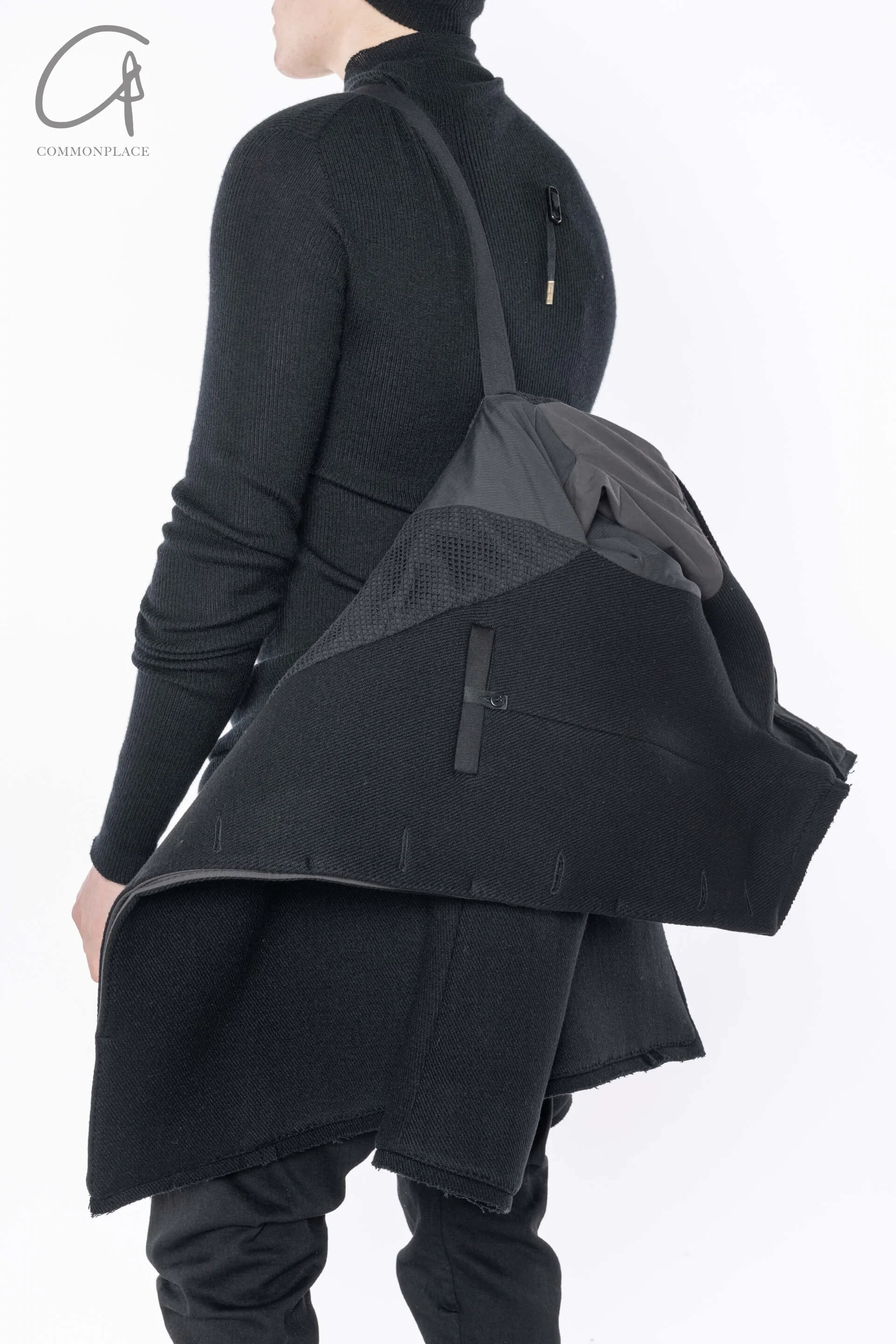 BORIS BIDJAN SABERI BLACK WOOL COAT COAT SHORT1 F19203 PBBS17 - Image 16