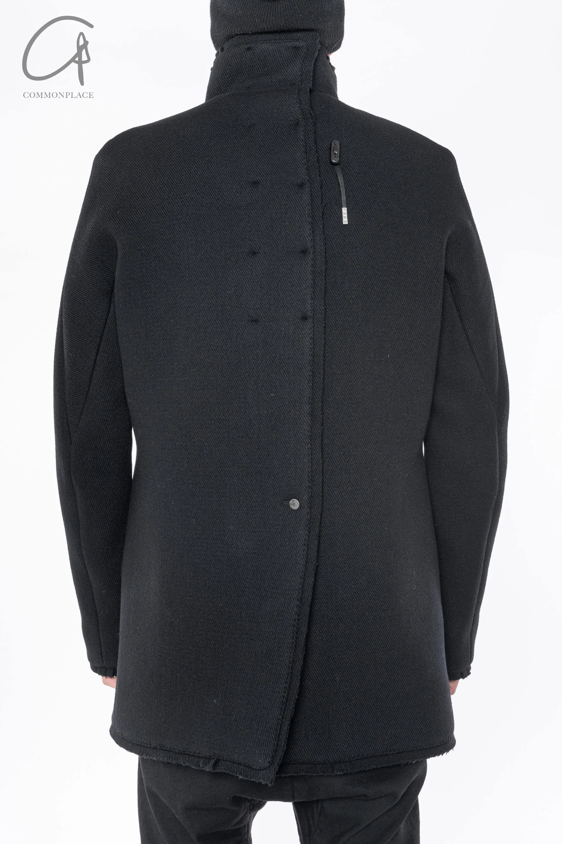 BORIS BIDJAN SABERI BLACK WOOL COAT COAT SHORT1 F19203 PBBS17 - Image 17