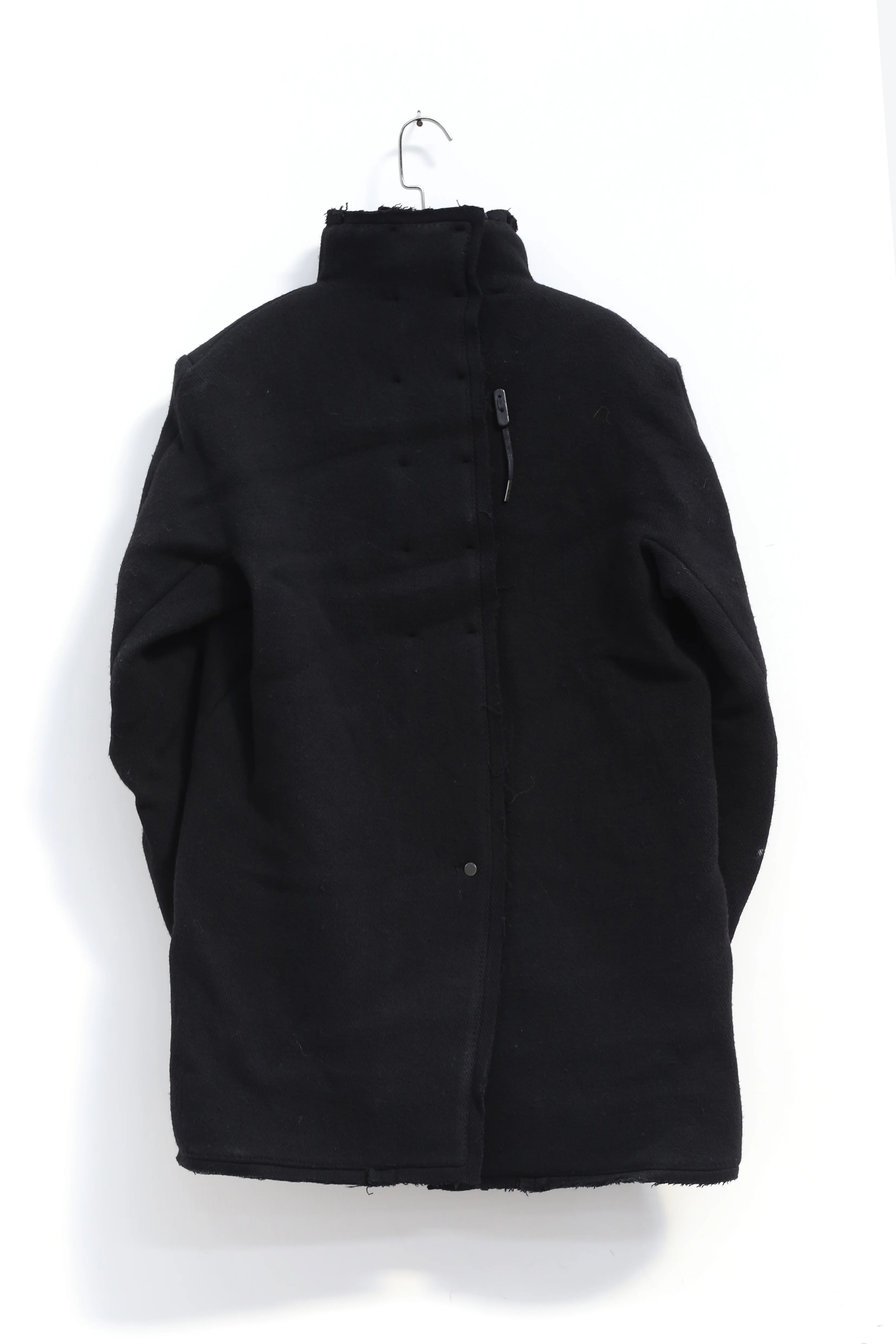 BORIS BIDJAN SABERI BLACK WOOL COAT COAT SHORT1 F19203 PBBS17 - Image 8