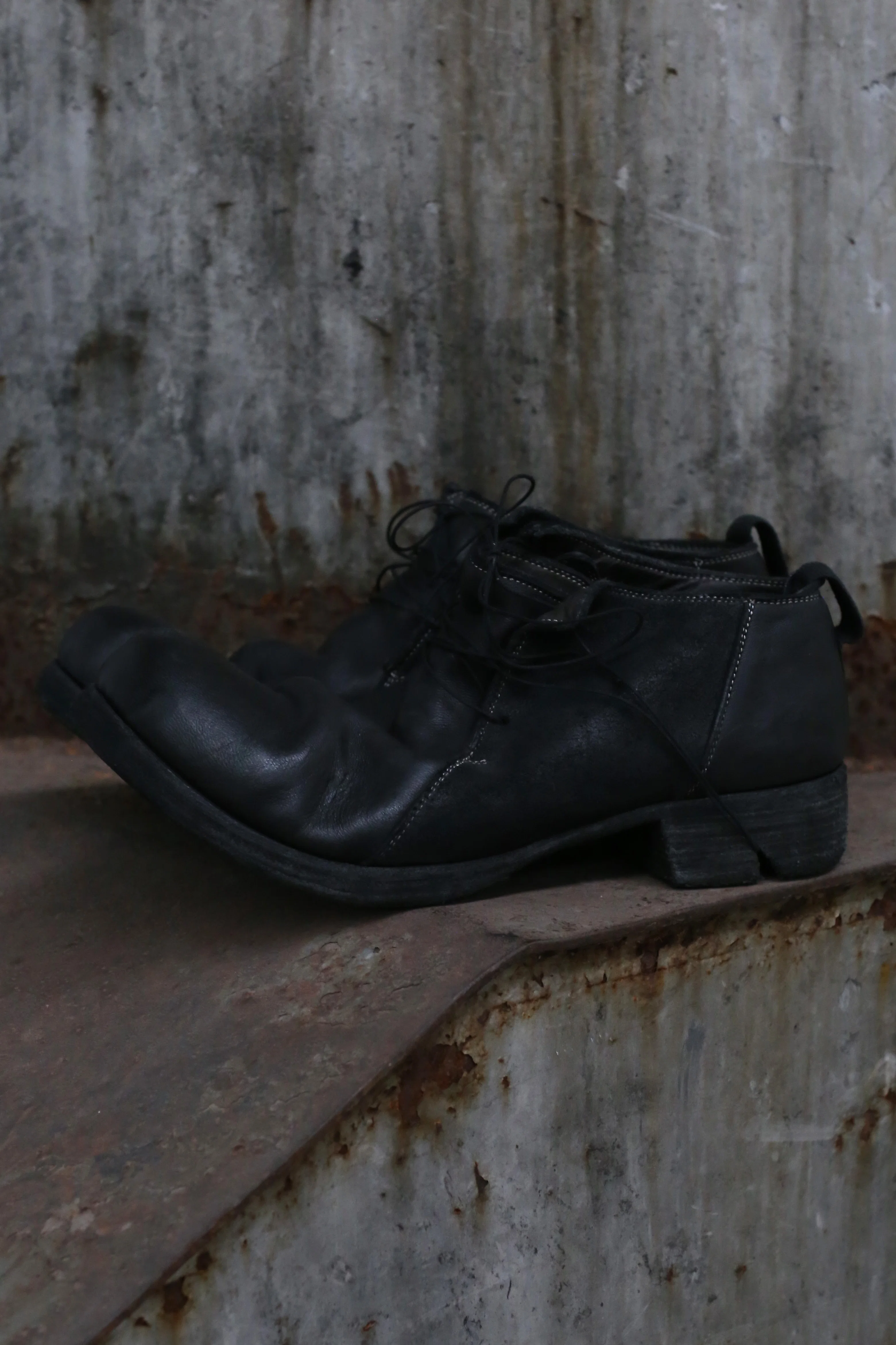 BORIS BIDJAN SABERI Dark Grey Horse Leather Shoes SHOE2-F2519M
