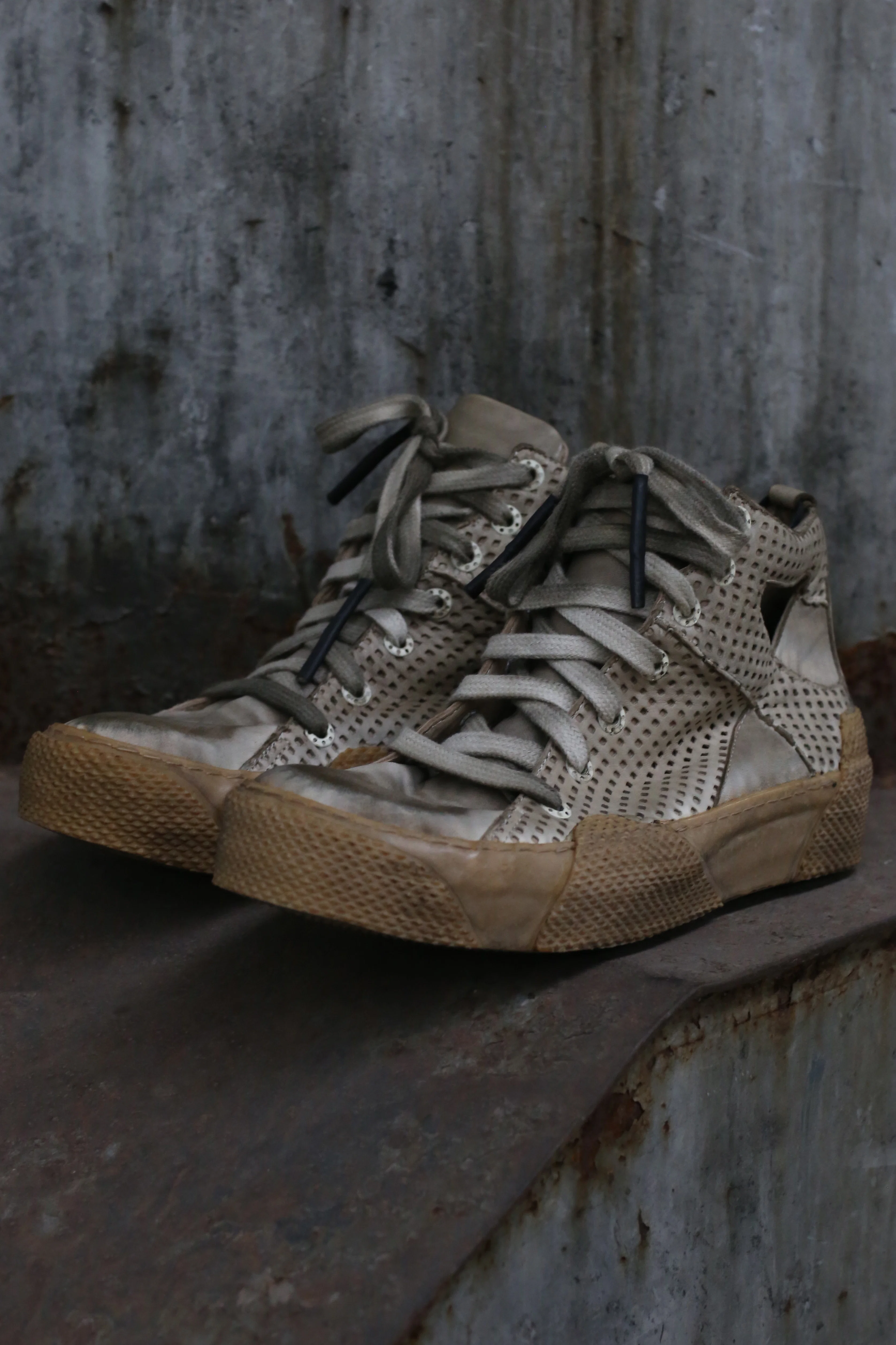 BORIS BIDJAN SABERI Dyed Mesh Leather Shoes BAMBA2-F283T+F283