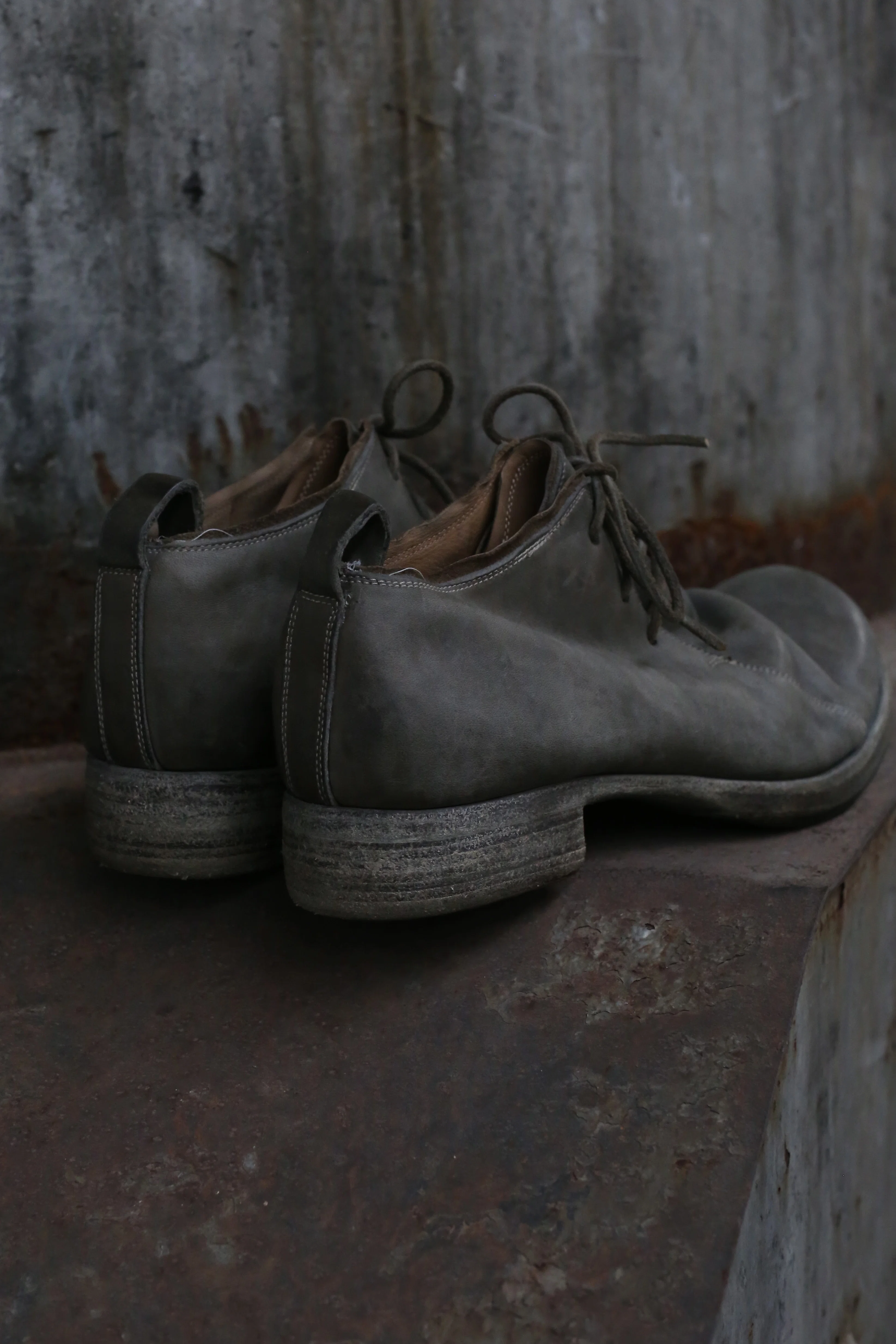 BORIS BIDJAN SABERI Grey and Green Horse Leather Shoes SHOE1 VAR3 - Image 3