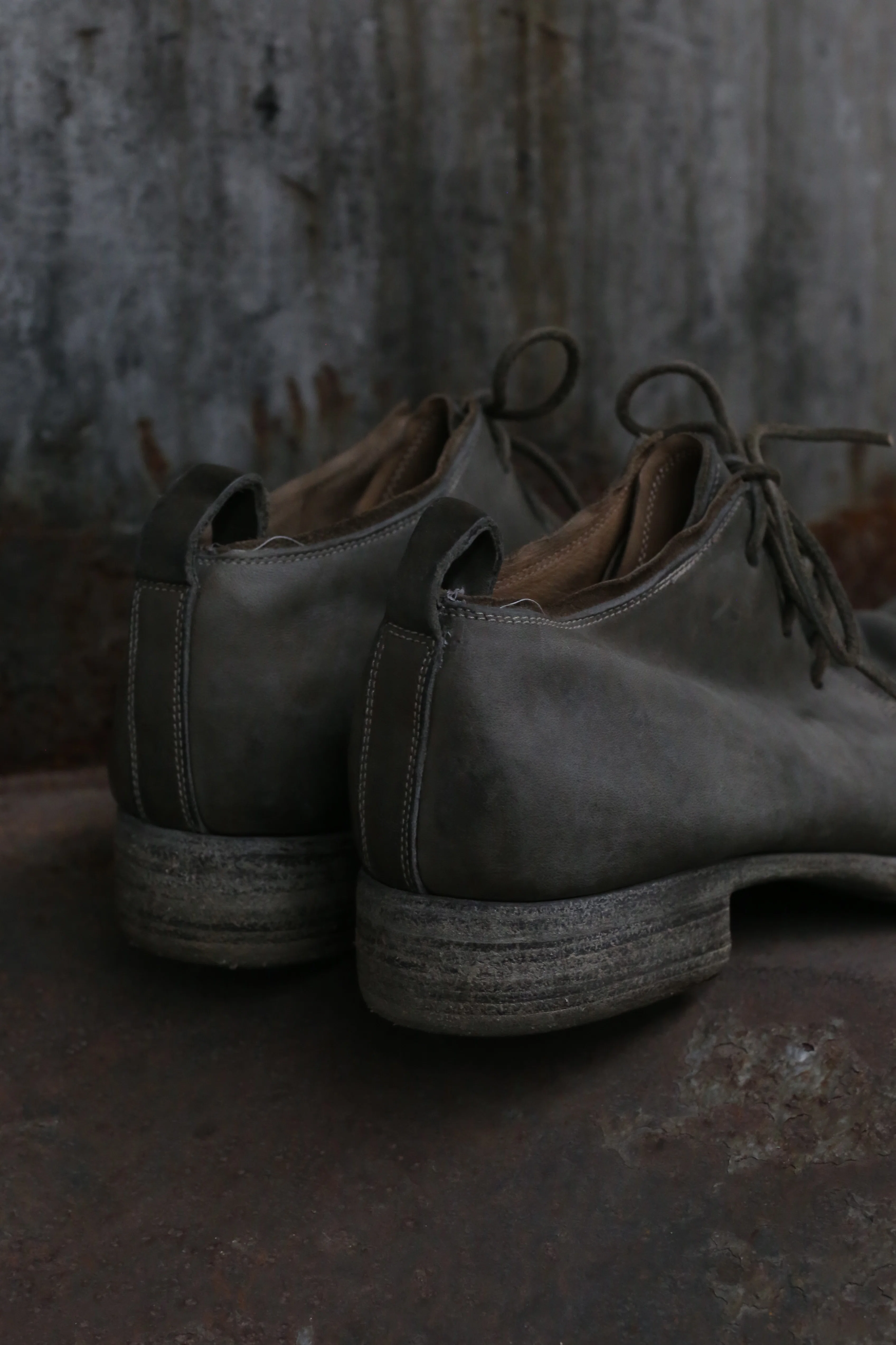 BORIS BIDJAN SABERI Grey and Green Horse Leather Shoes SHOE1 VAR3 - Image 4