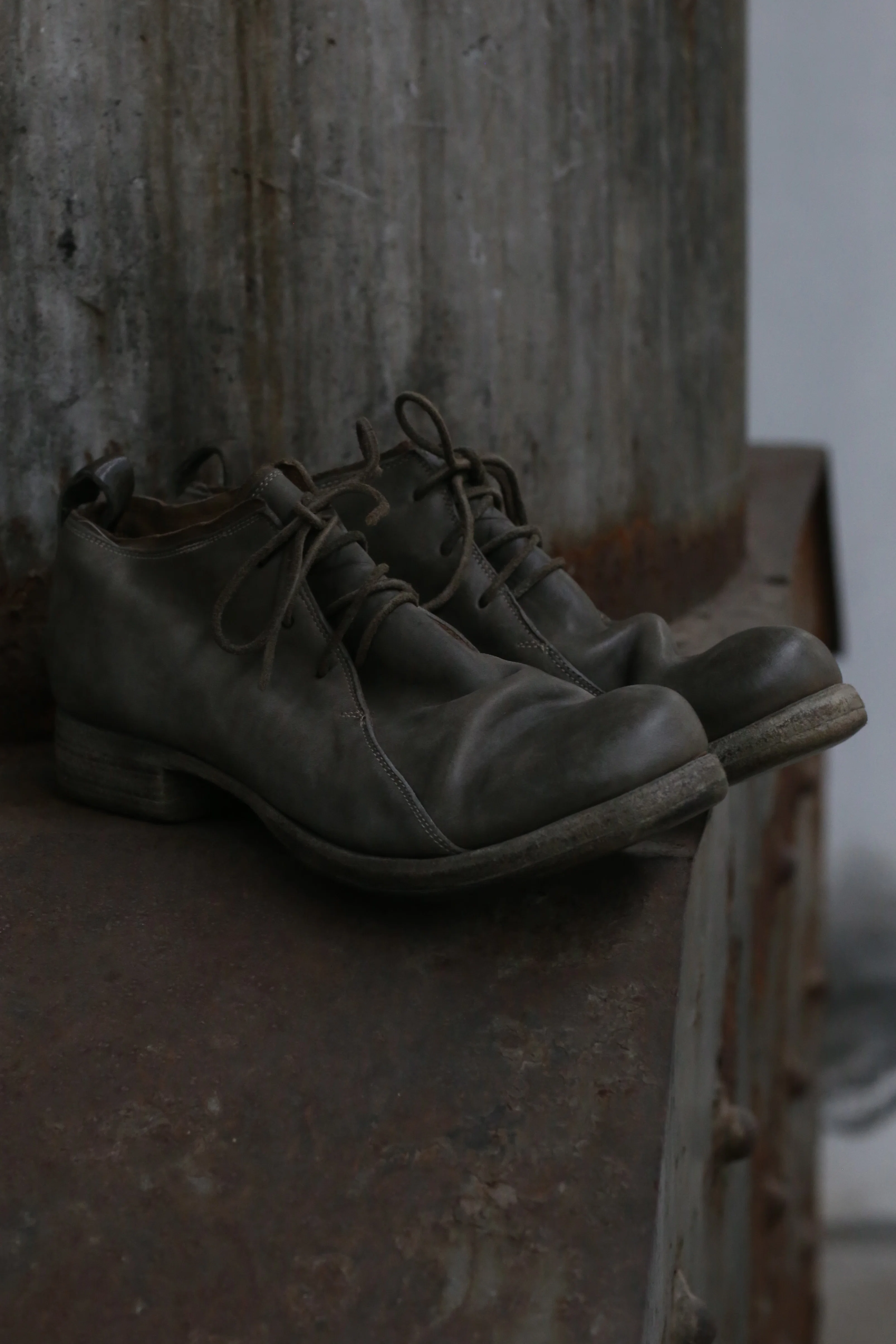 BORIS BIDJAN SABERI Grey and Green Horse Leather Shoes SHOE1 VAR3 - Image 5