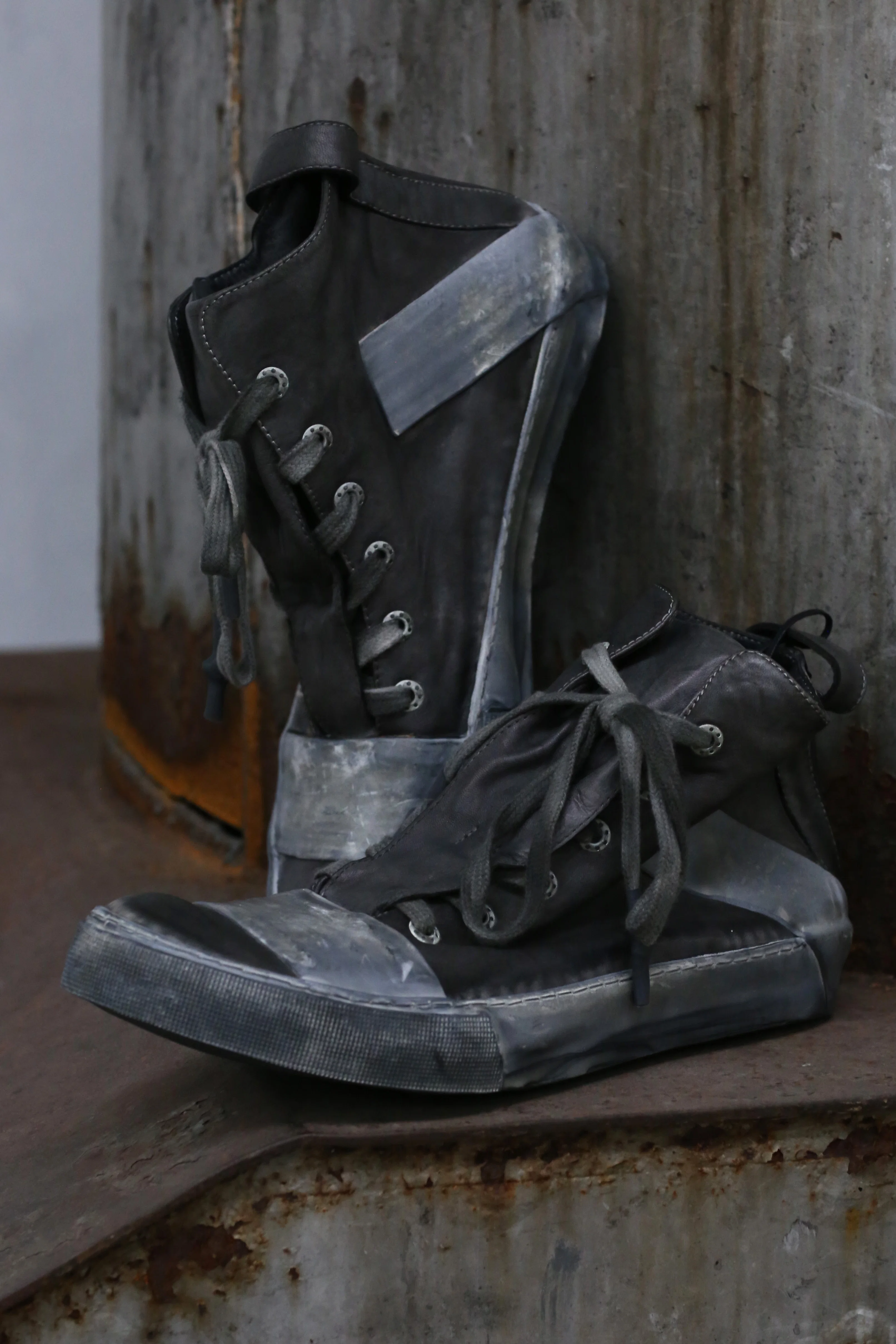 BORIS BIDJAN SABERI Grey Leather Shoes BAMBAI-F283 - Image 10
