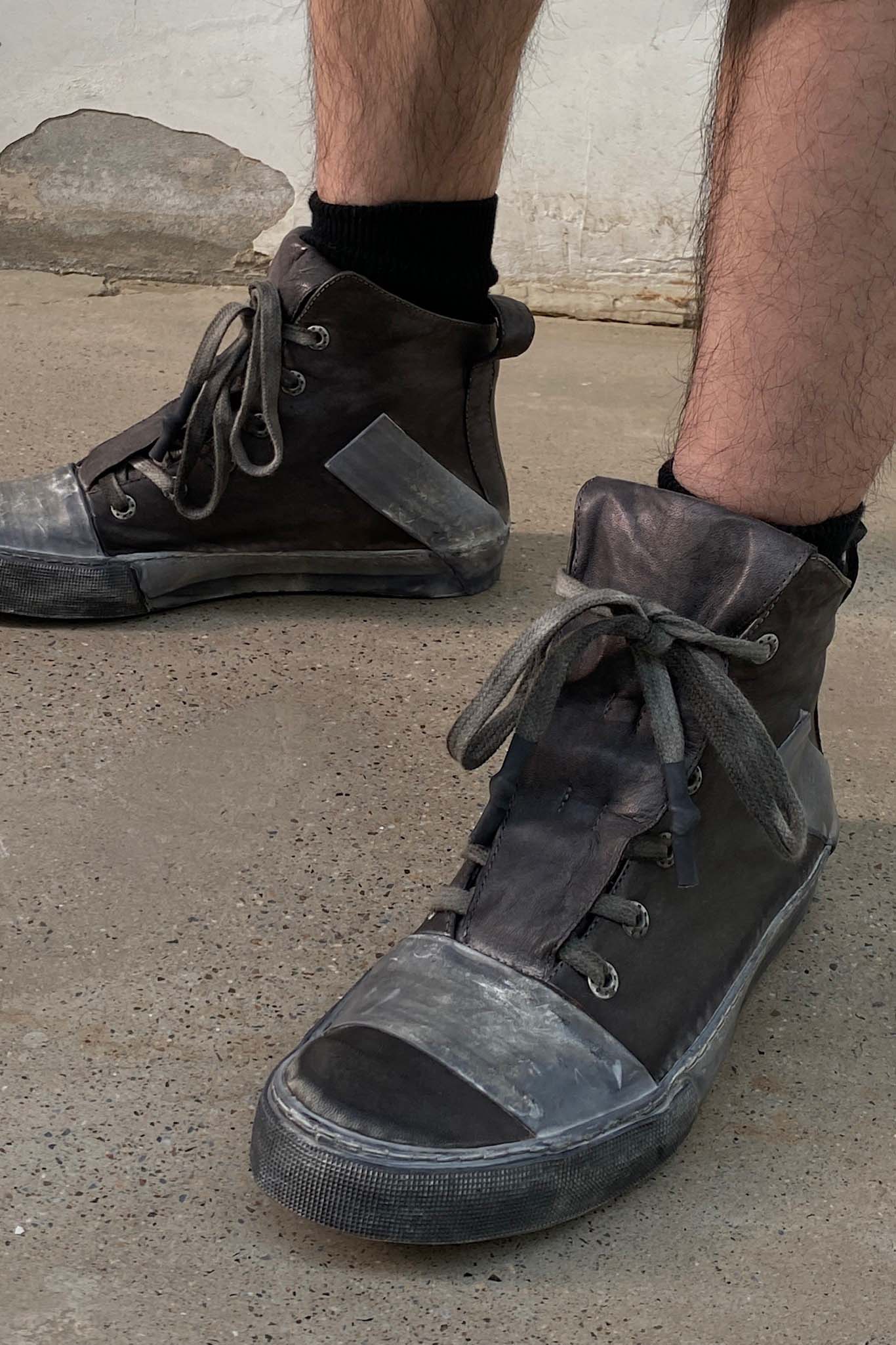 BORIS BIDJAN SABERI Grey Leather Shoes BAMBAI-F283 - Image 2