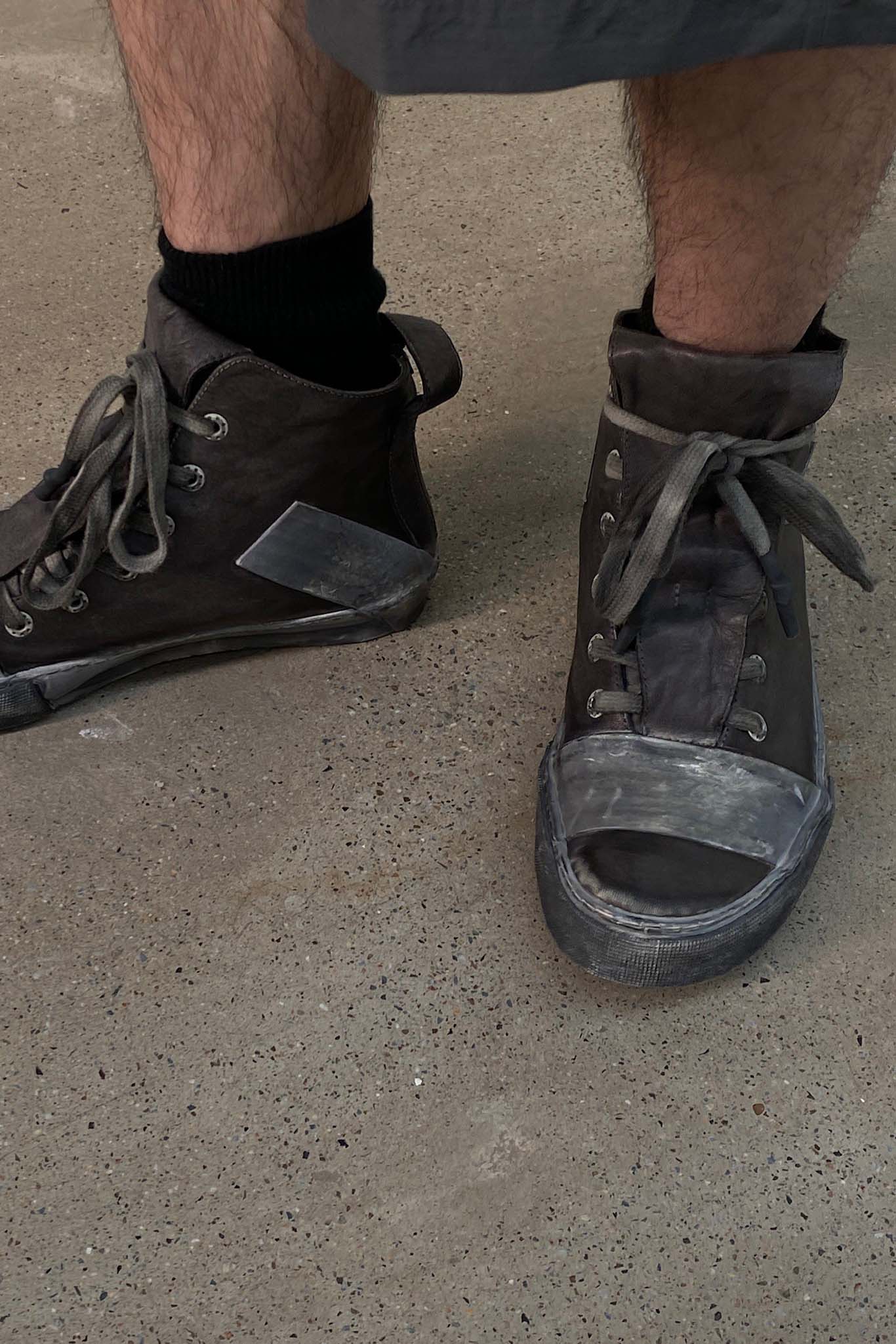 BORIS BIDJAN SABERI Grey Leather Shoes BAMBAI-F283 - Image 3