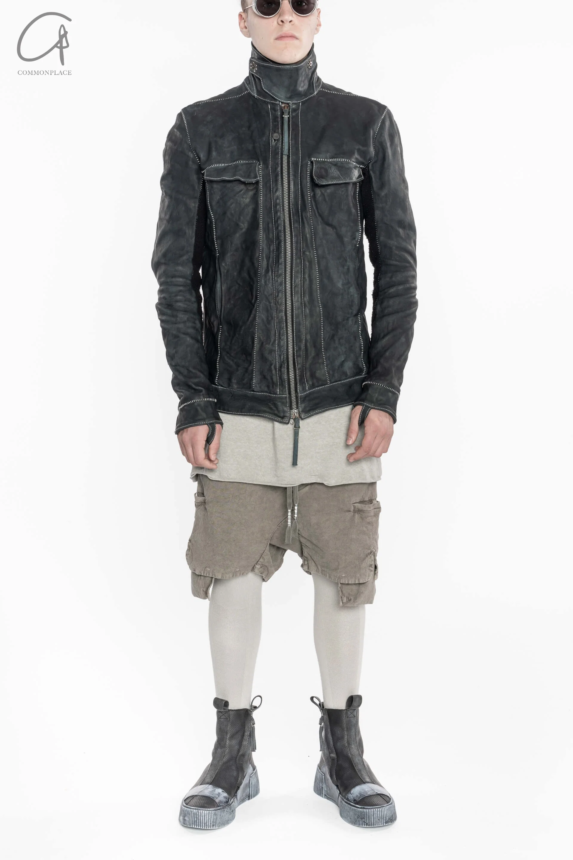 BORIS BIDJAN SABERI Horse Leather Top SS22 TEJANA 1.3 FMM20020 Ink Grey - Image 4