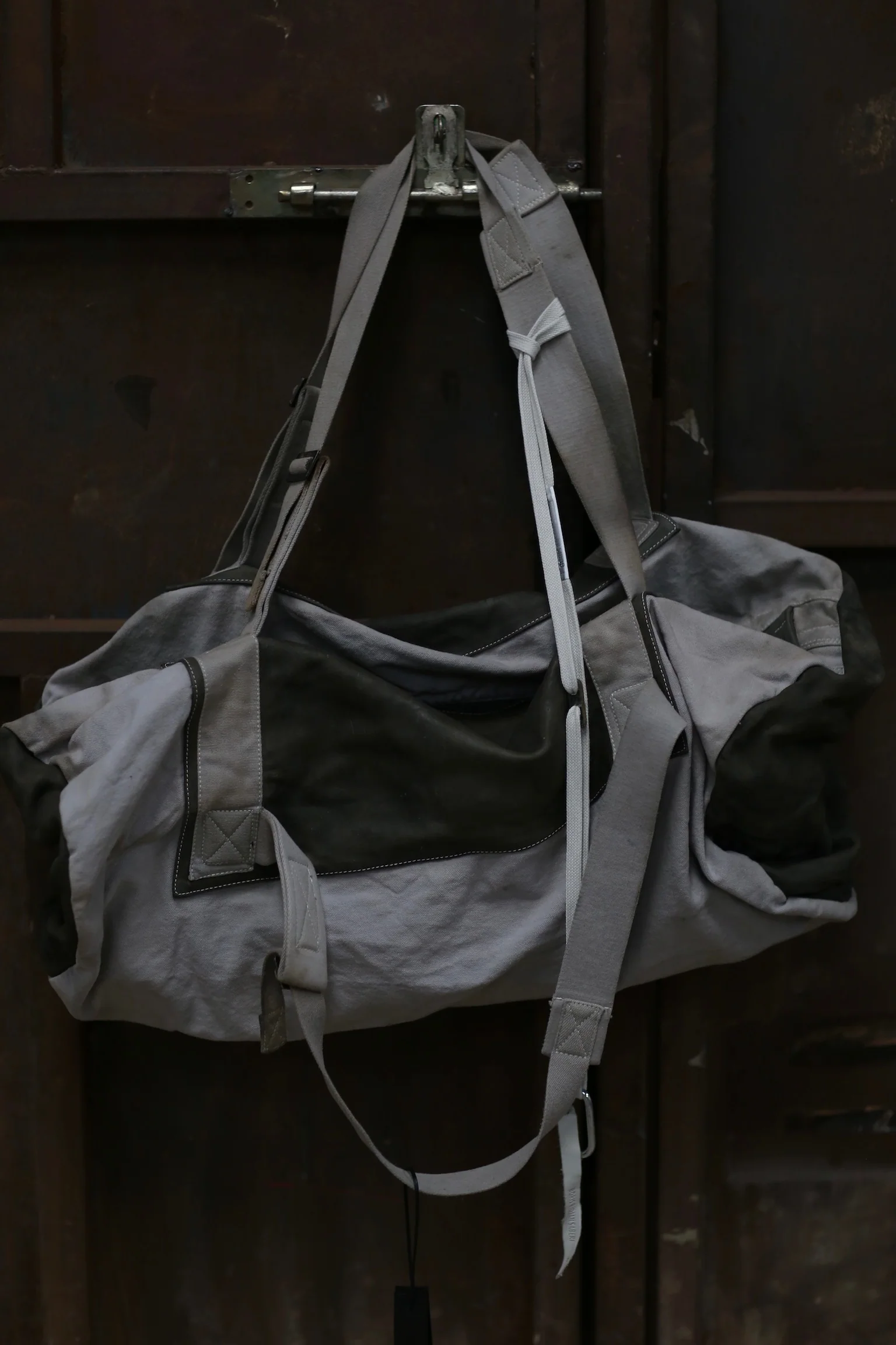 BORIS BIDJAN SABERI horsehide bag 23AW INFANTERY BAG FSA10003+FMM20036 oak black - Image 6