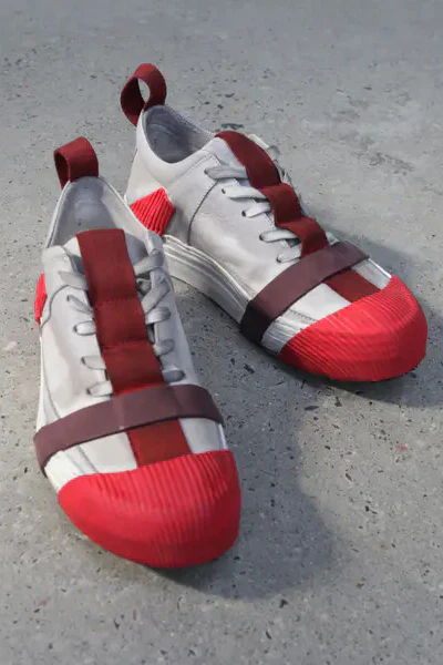 BORIS BIDJAN SABERI Kangaroo Skin Contrast Color Skateboard Shoes BAMBA2 FMM20001 - Image 2