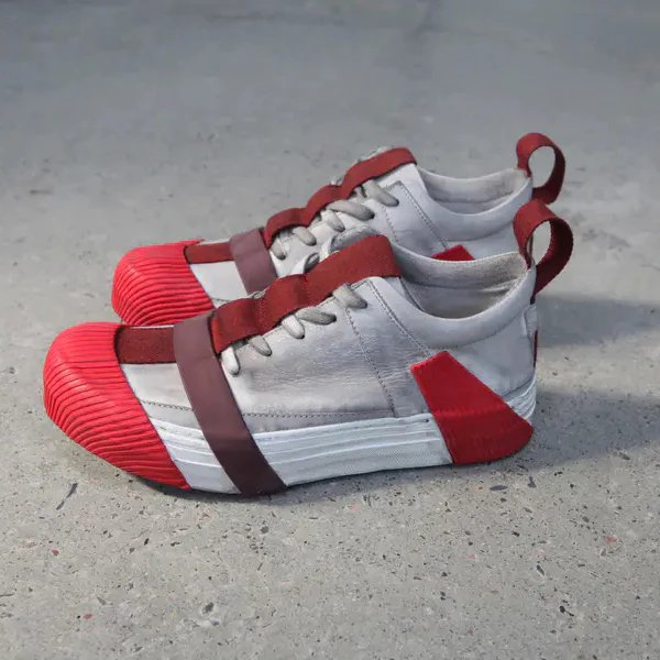 BORIS BIDJAN SABERI Kangaroo Skin Contrast Color Skateboard Shoes BAMBA2 FMM20001 - Image 4