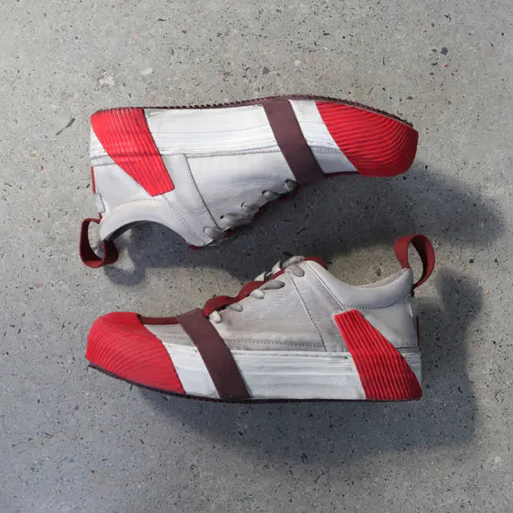 BORIS BIDJAN SABERI Kangaroo Skin Contrast Color Skateboard Shoes BAMBA2 FMM20001 - Image 5