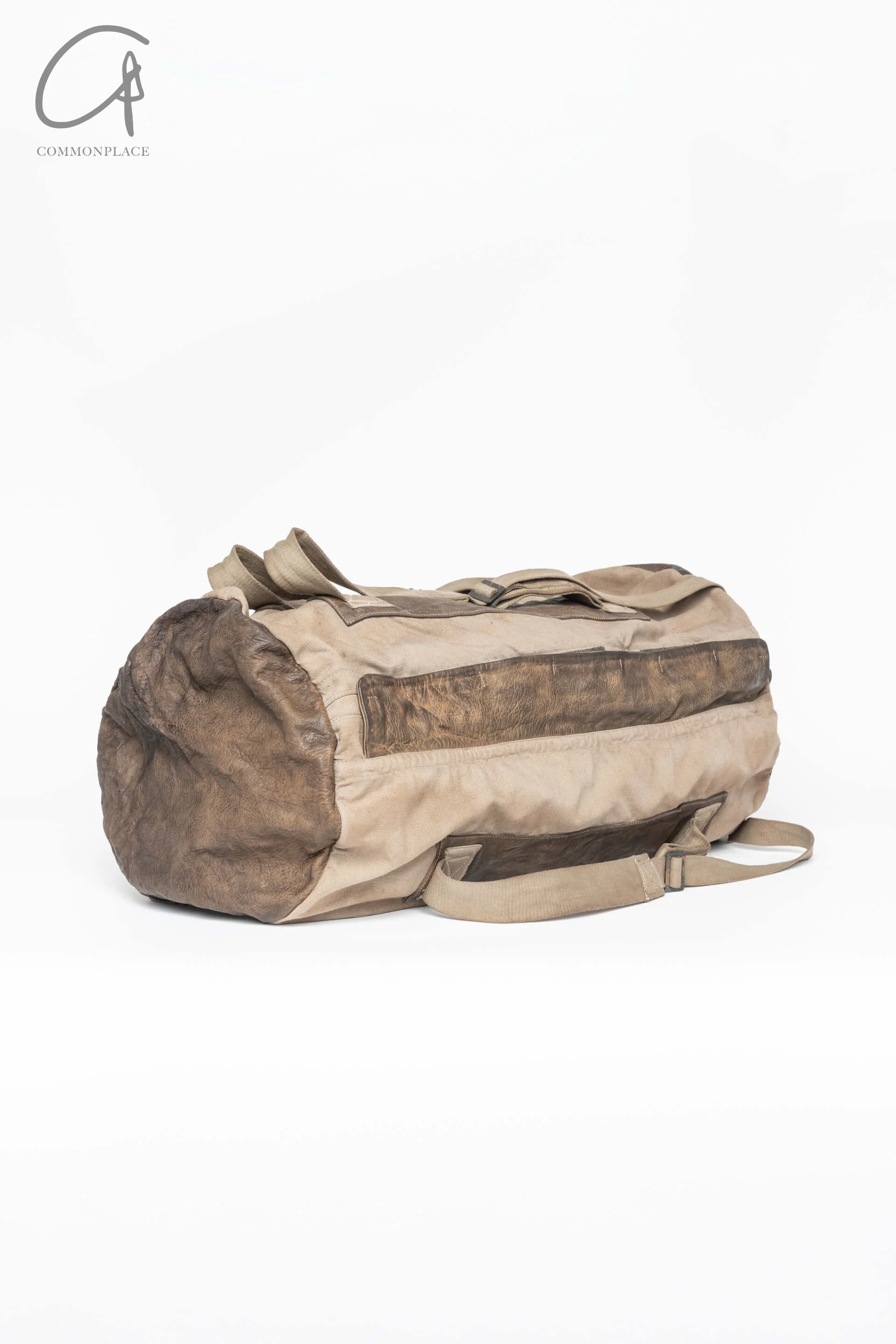 BORIS BIDJAN SABERI Leather and linen stitching travel bag INFANTERY BAG1 F1944+FMM20036 - Image 8