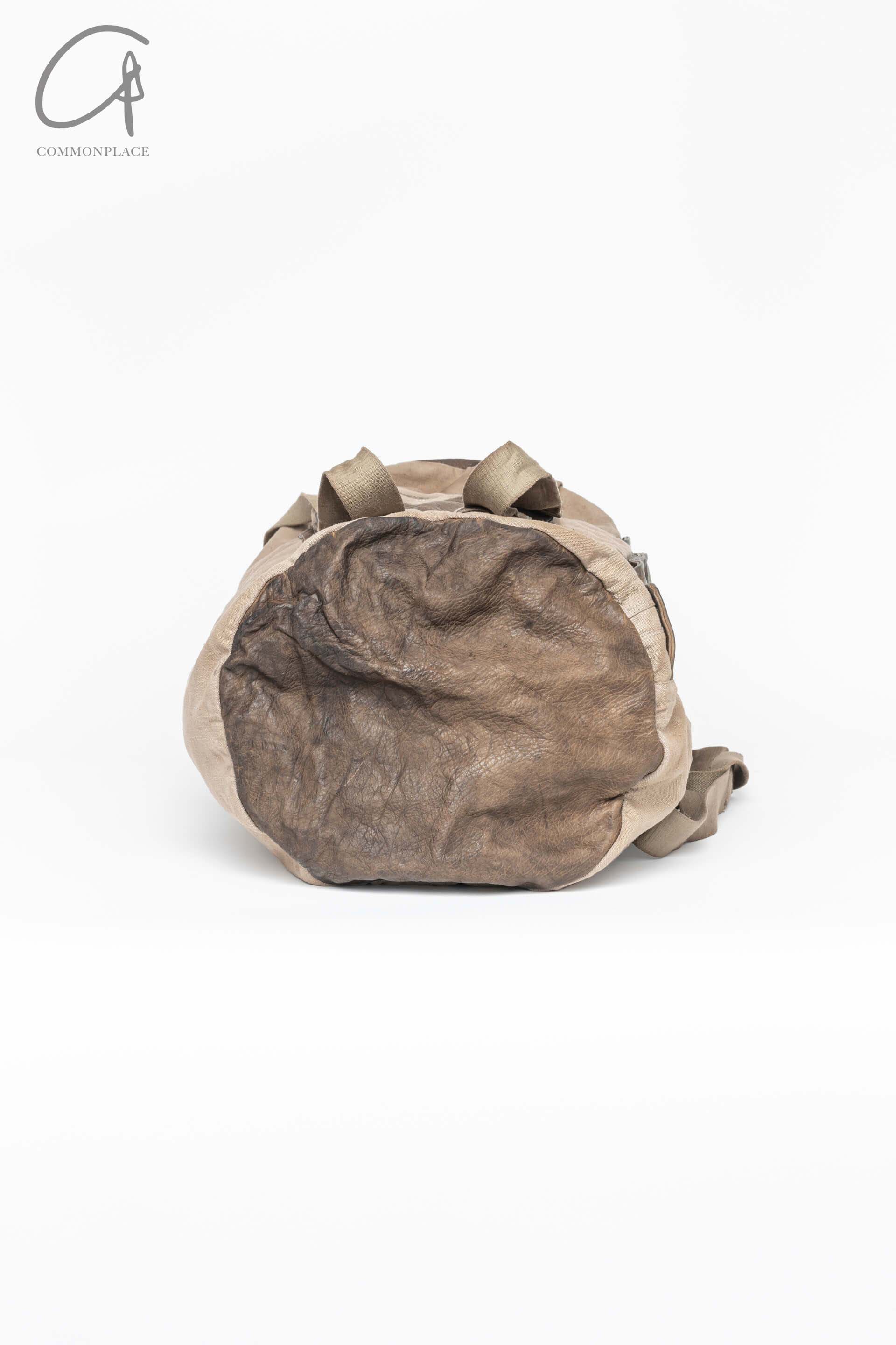 BORIS BIDJAN SABERI Leather and linen stitching travel bag INFANTERY BAG1 F1944+FMM20036 - Image 9