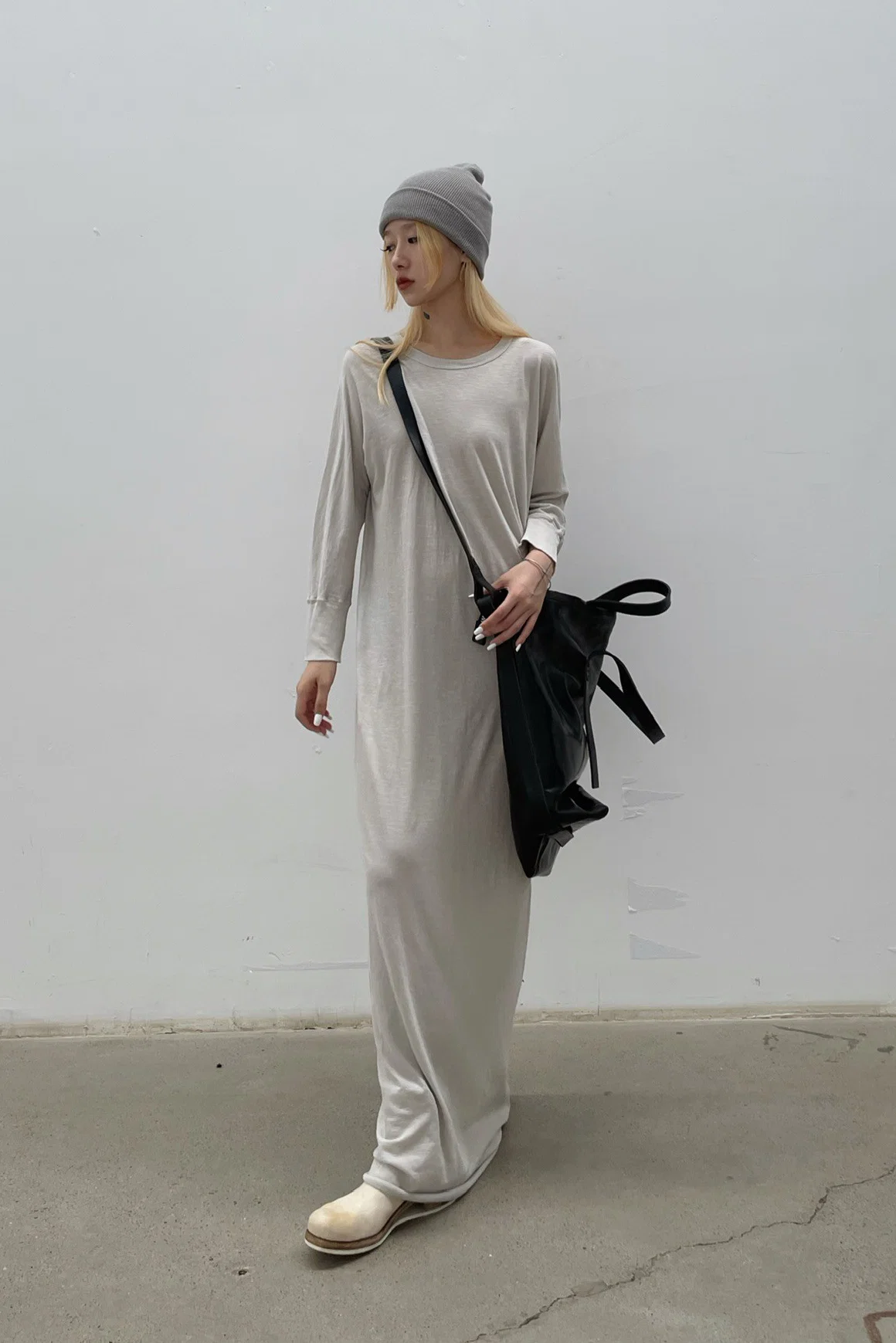 BORIS BIDJAN SABERI Light Grey Cashmere Hat KNHAT2 FPI30001 - Image 12
