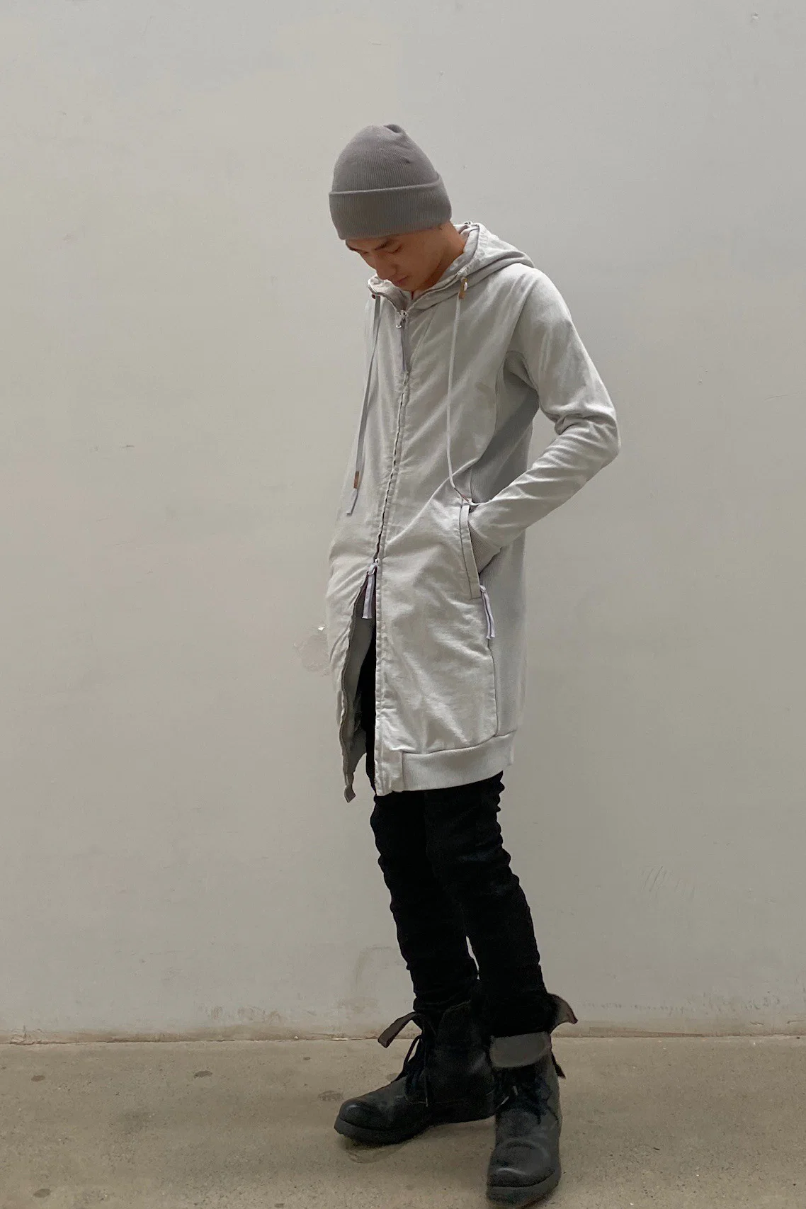 BORIS BIDJAN SABERI Light Grey Cashmere Hat KNHAT2 FPI30001 - Image 20
