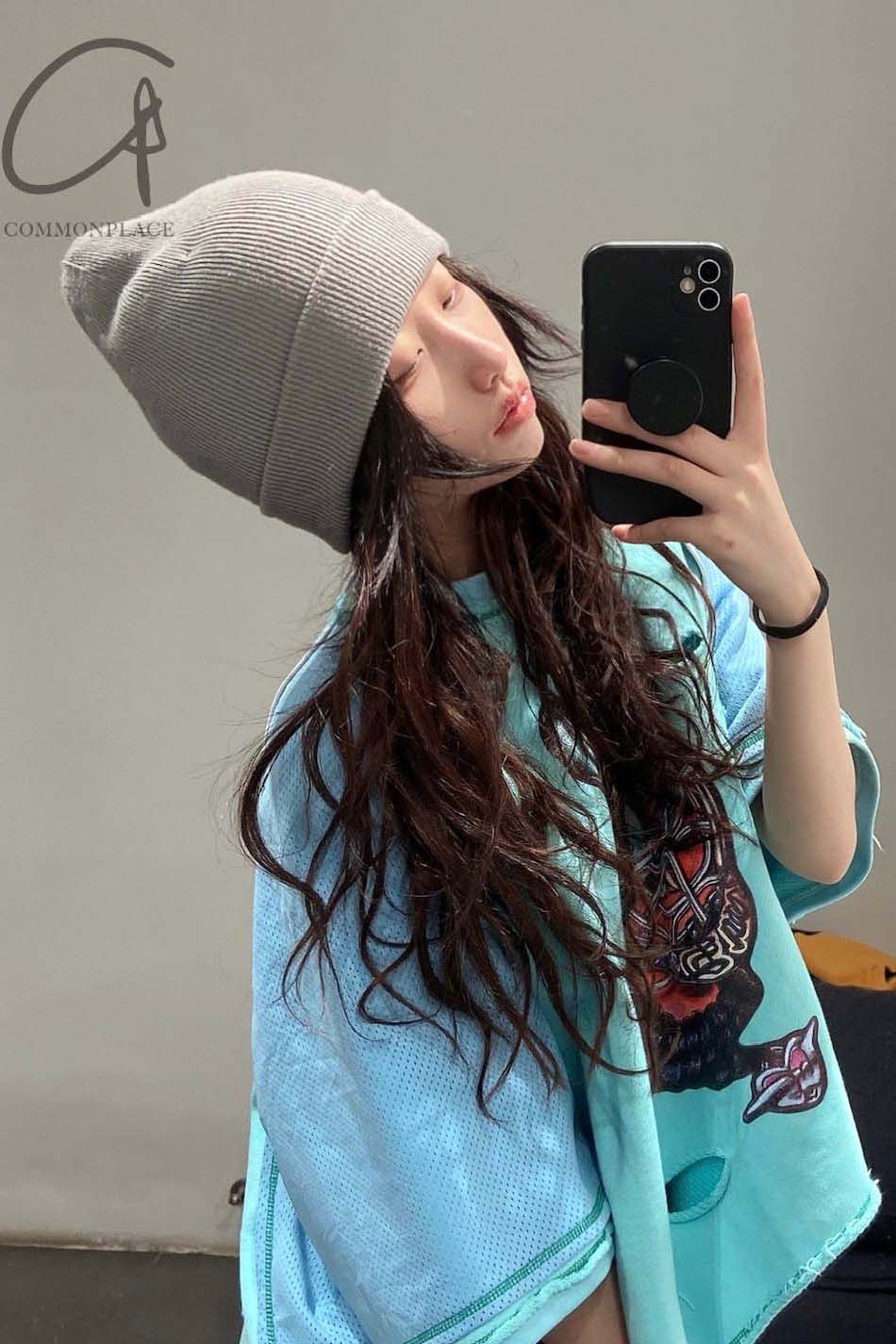 BORIS BIDJAN SABERI Light Grey Cashmere Hat KNHAT2 FPI30001 - Image 3