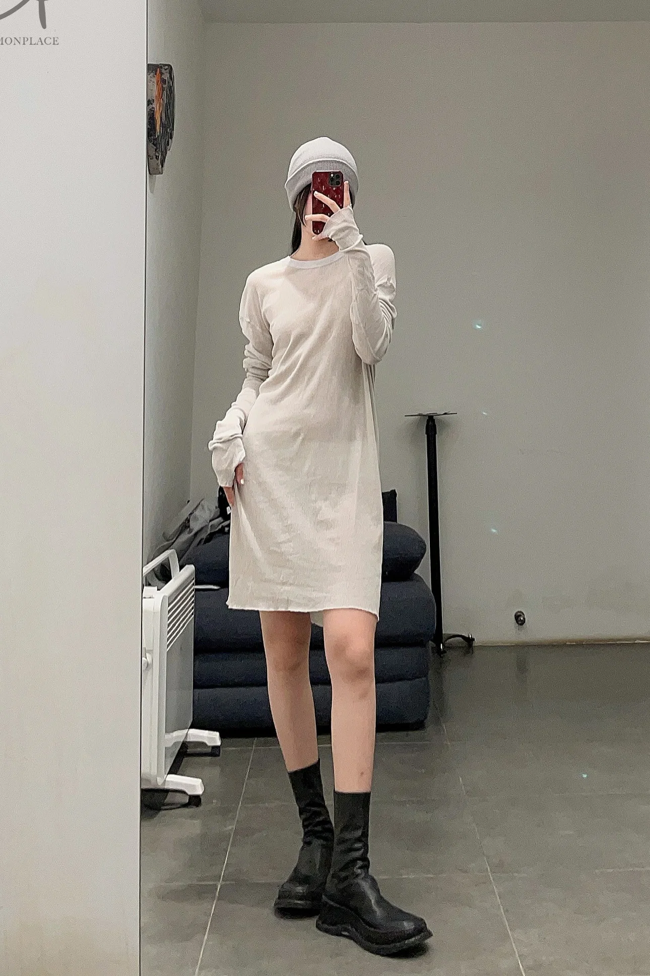 BORIS BIDJAN SABERI Light Grey Cashmere Hat KNHAT2 FPI30001 - Image 56