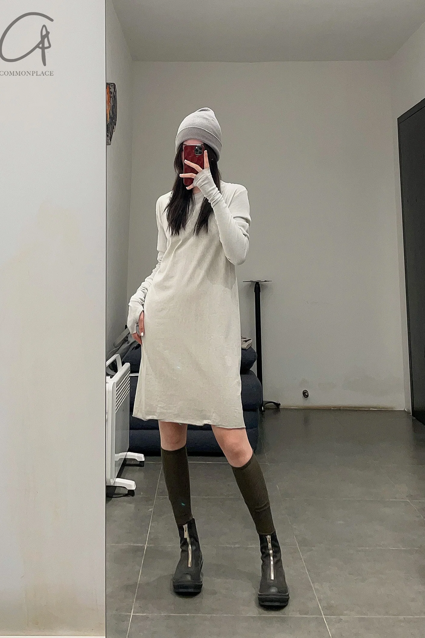 BORIS BIDJAN SABERI Light Grey Cashmere Hat KNHAT2 FPI30001 - Image 59