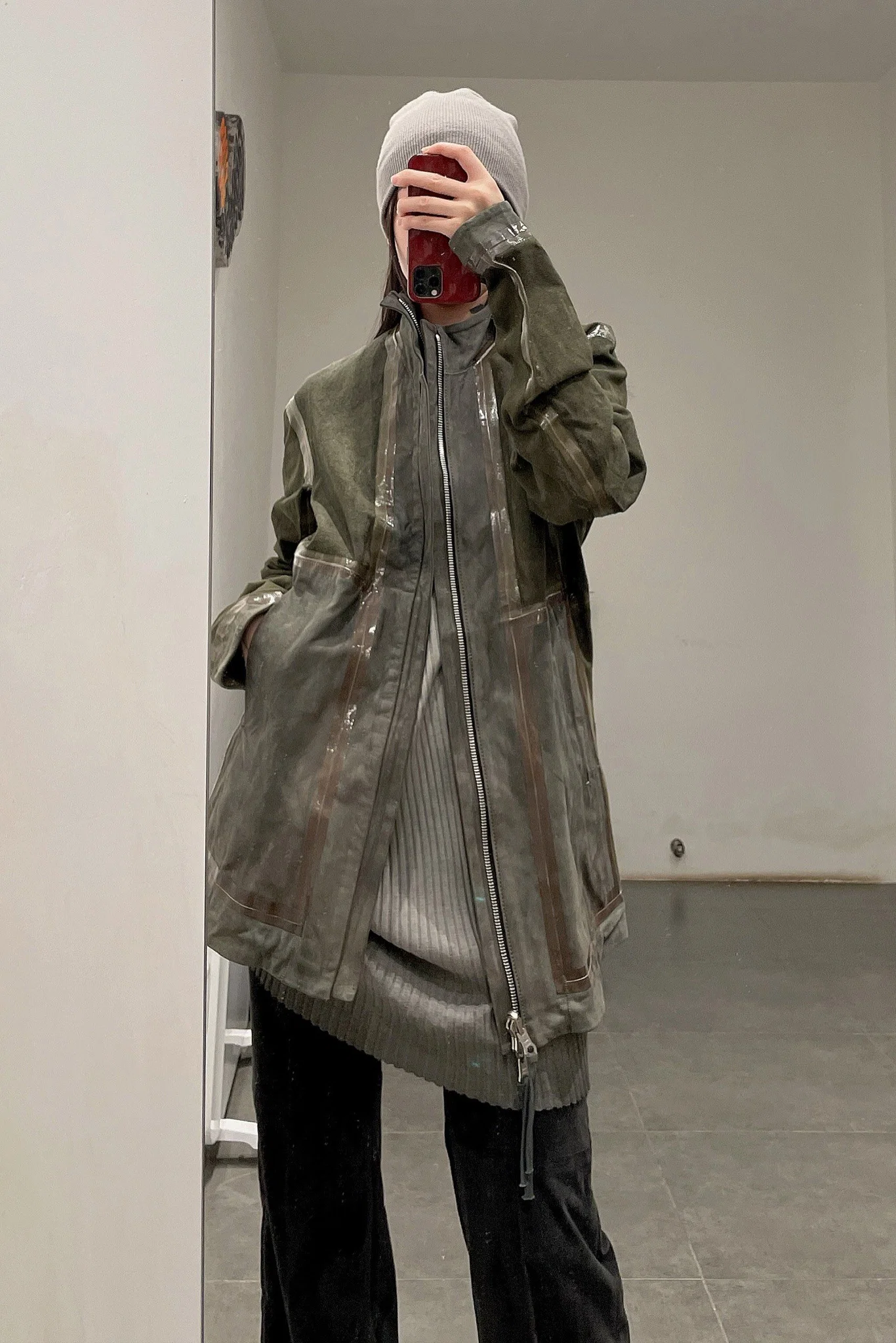 BORIS BIDJAN SABERI Light Grey Cashmere Hat KNHAT2 FPI30001 - Image 66