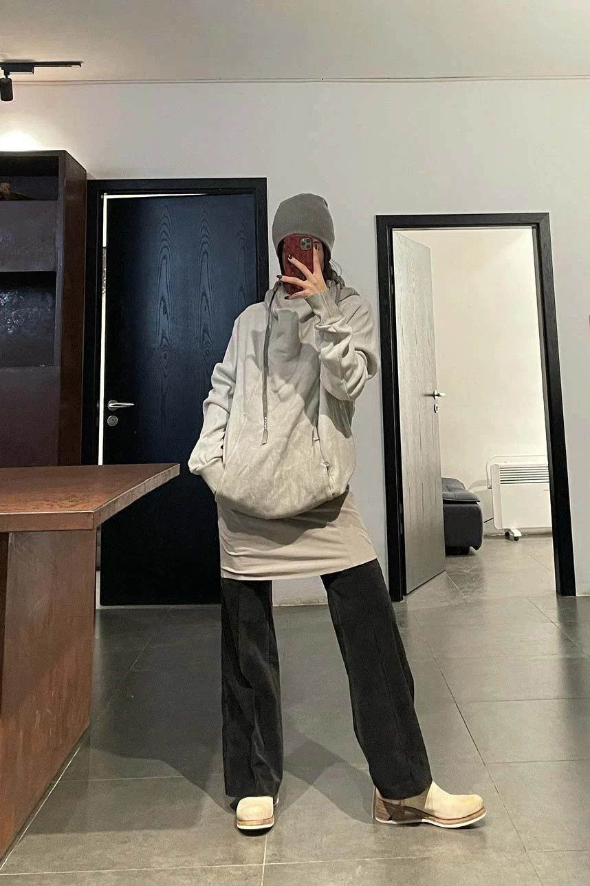 BORIS BIDJAN SABERI Light Grey Cashmere Hat KNHAT2 FPI30001 - Image 70