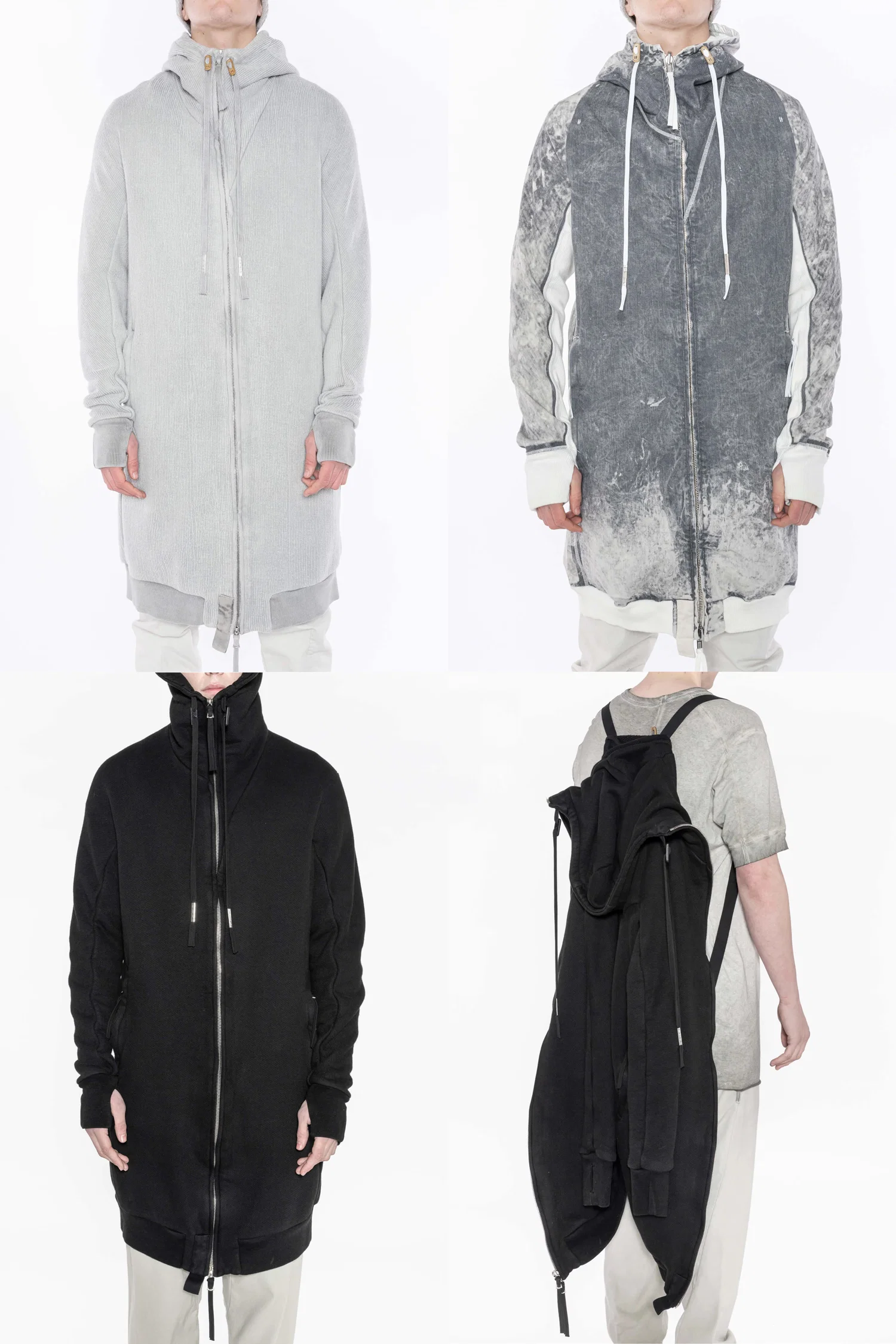 BORIS BIDJAN SABERI hooded jacket ZIPPER3.1 F099 PBBS30 off-white pure cotton - Image 18