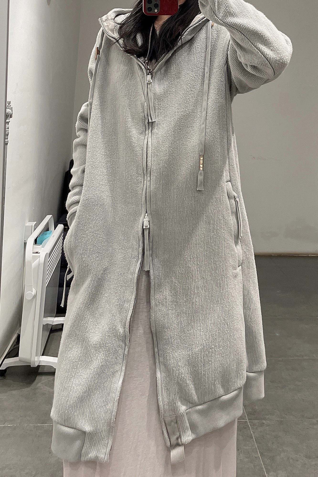 BORIS BIDJAN SABERI hooded jacket ZIPPER3.1 F099 PBBS30 off-white pure cotton - Image 4