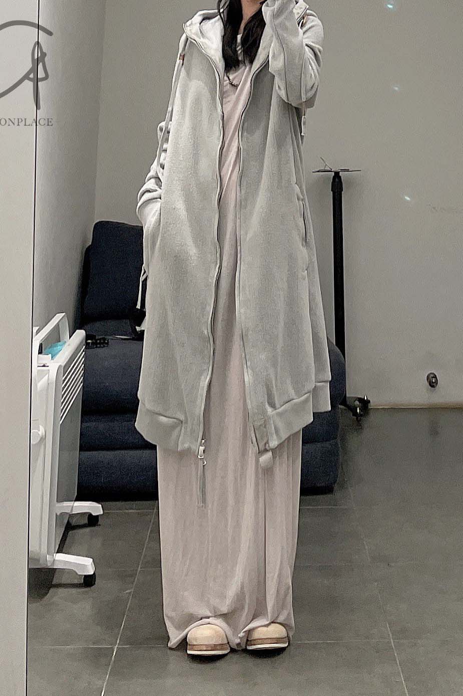 BORIS BIDJAN SABERI hooded jacket ZIPPER3.1 F099 PBBS30 off-white pure cotton - Image 7