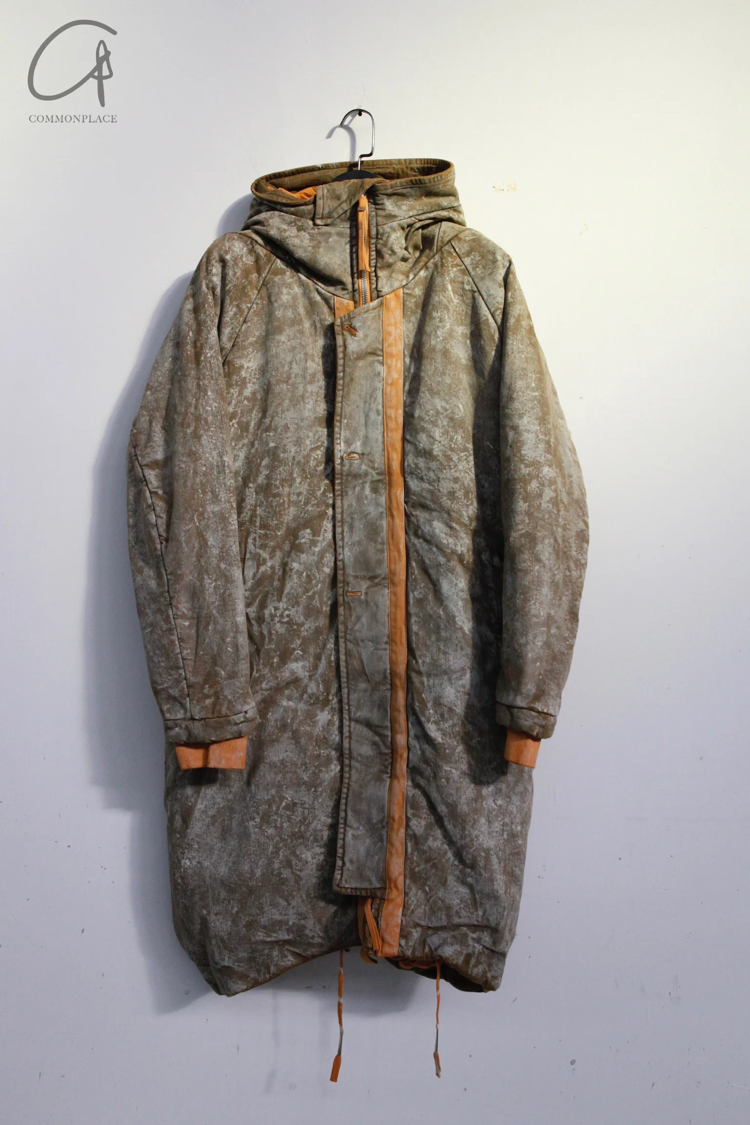 BORIS BIDJAN SABERI Light Gum Dyed Mid-Long Hooded Jacke AtW21 PARKA FISHTAIL1 FKU10001