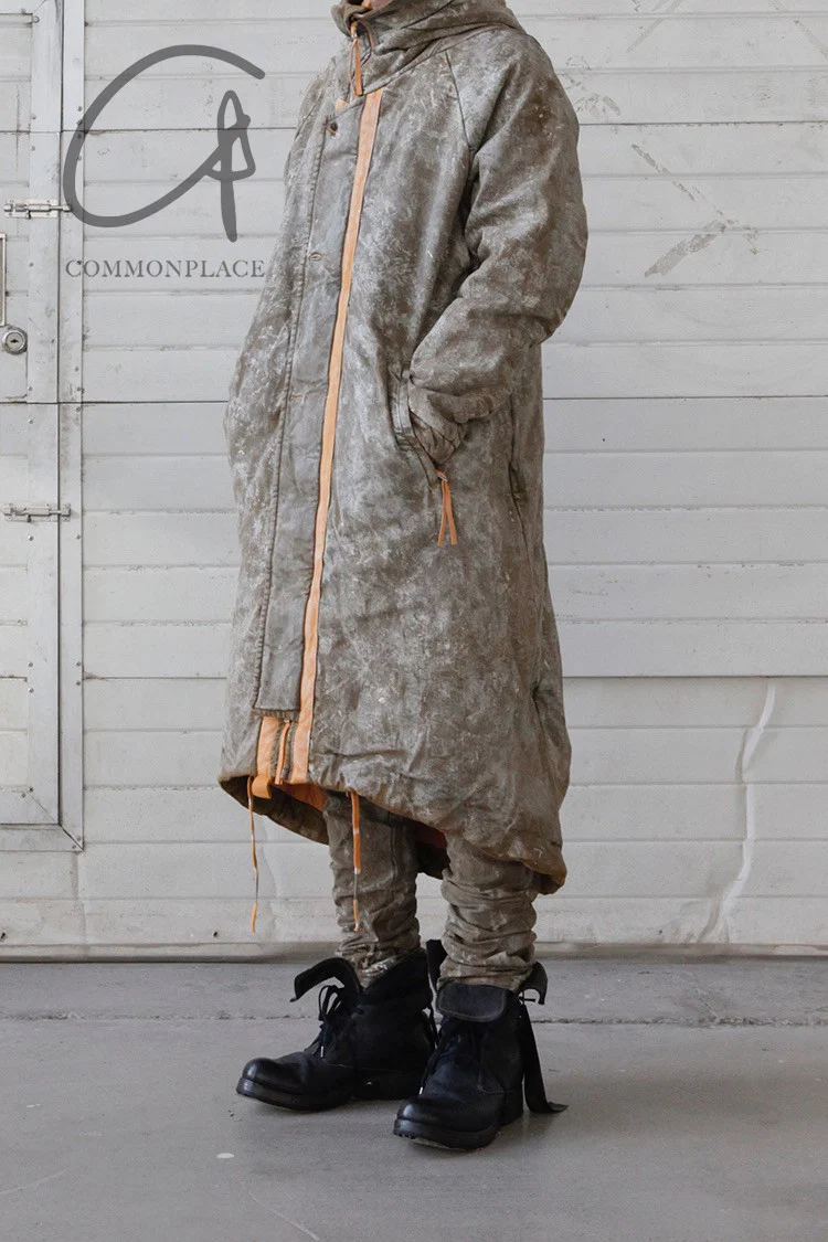 BORIS BIDJAN SABERI Light Gum Dyed Mid-Long Hooded Jacke AtW21 PARKA FISHTAIL1 FKU10001 - Image 10