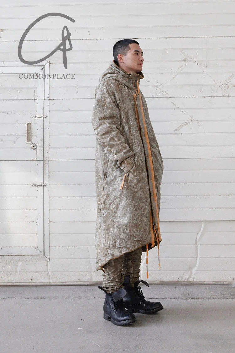 BORIS BIDJAN SABERI Light Gum Dyed Mid-Long Hooded Jacke AtW21 PARKA FISHTAIL1 FKU10001 - Image 11