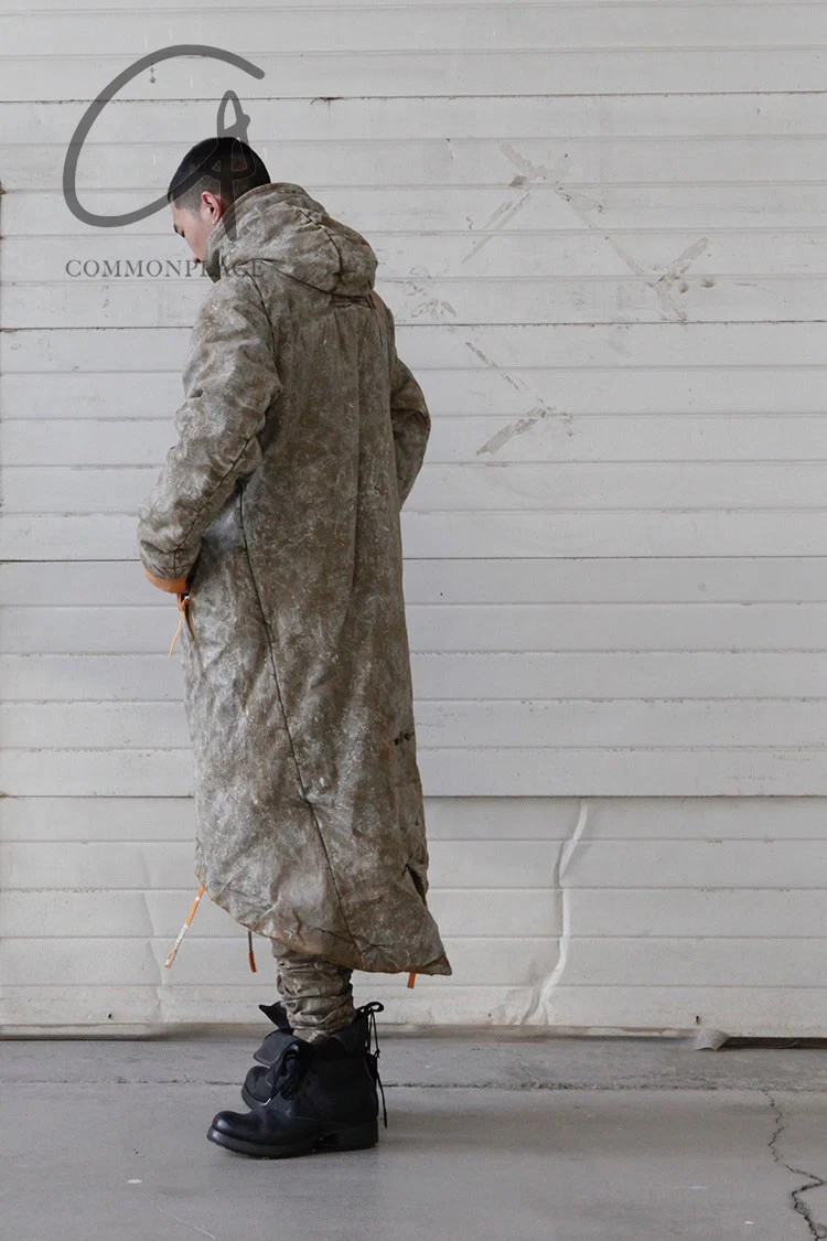 BORIS BIDJAN SABERI Light Gum Dyed Mid-Long Hooded Jacke AtW21 PARKA FISHTAIL1 FKU10001 - Image 12