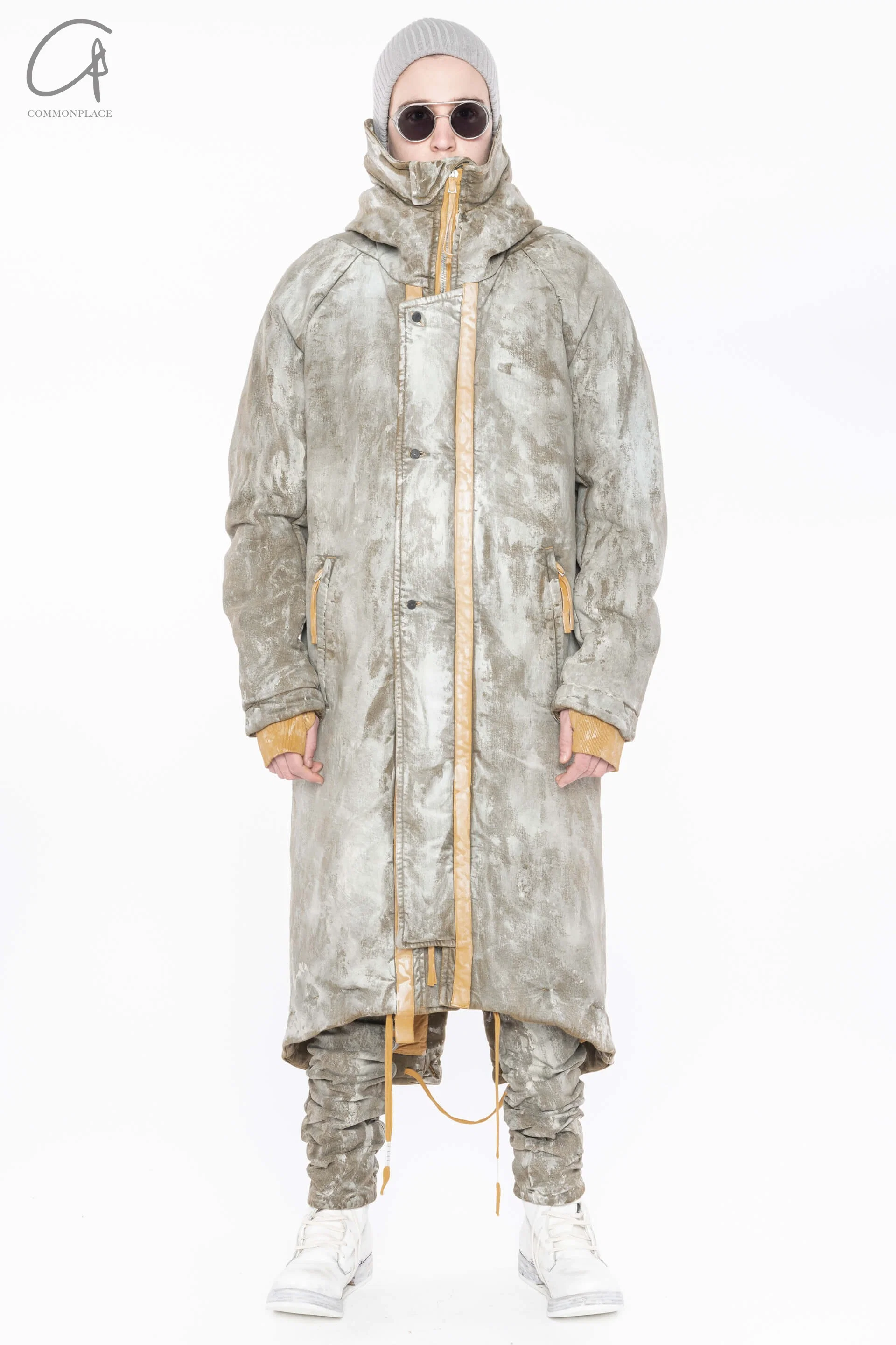 BORIS BIDJAN SABERI Light Gum Dyed Mid-Long Hooded Jacke AtW21 PARKA FISHTAIL1 FKU10001 - Image 14