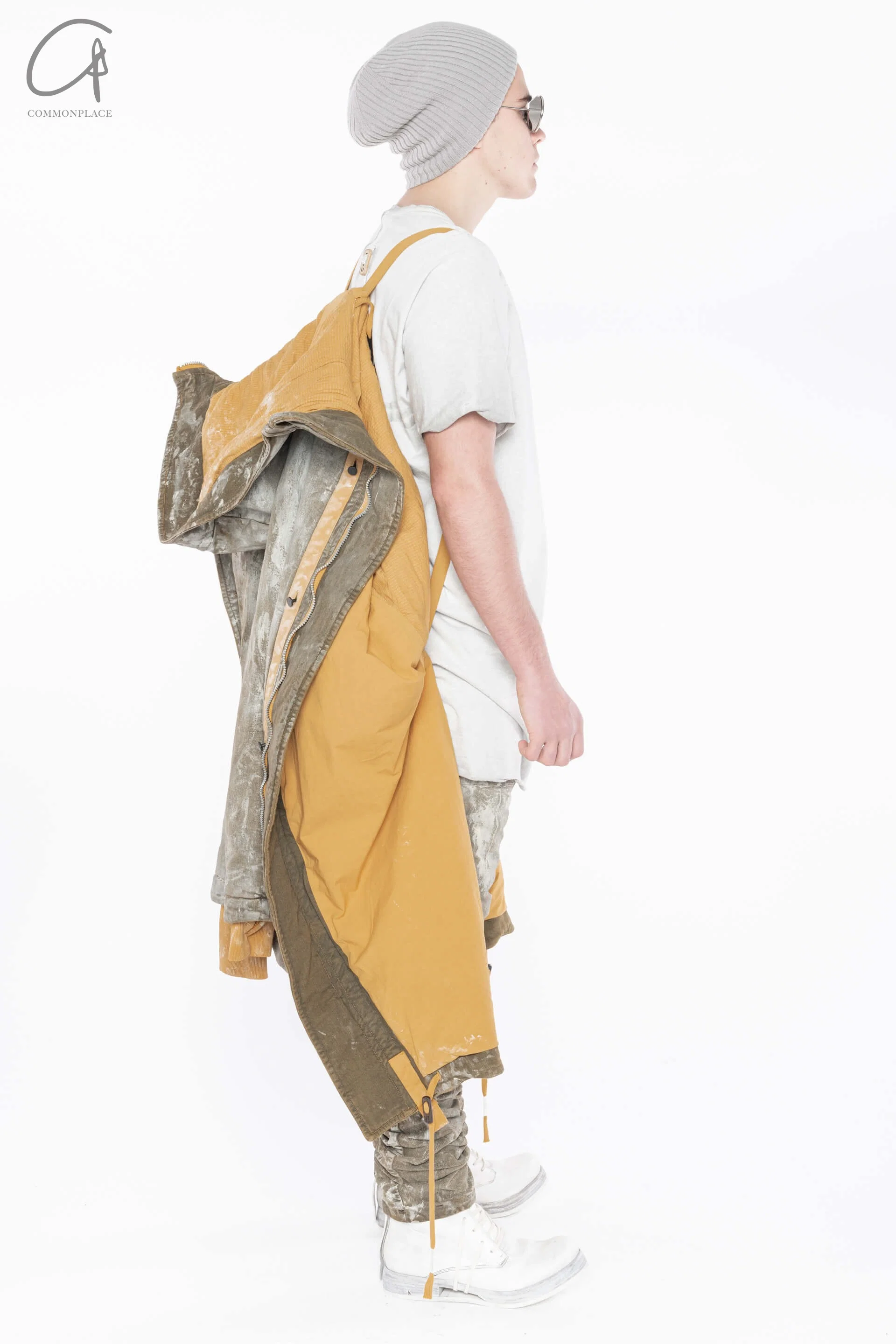 BORIS BIDJAN SABERI Light Gum Dyed Mid-Long Hooded Jacke AtW21 PARKA FISHTAIL1 FKU10001 - Image 16