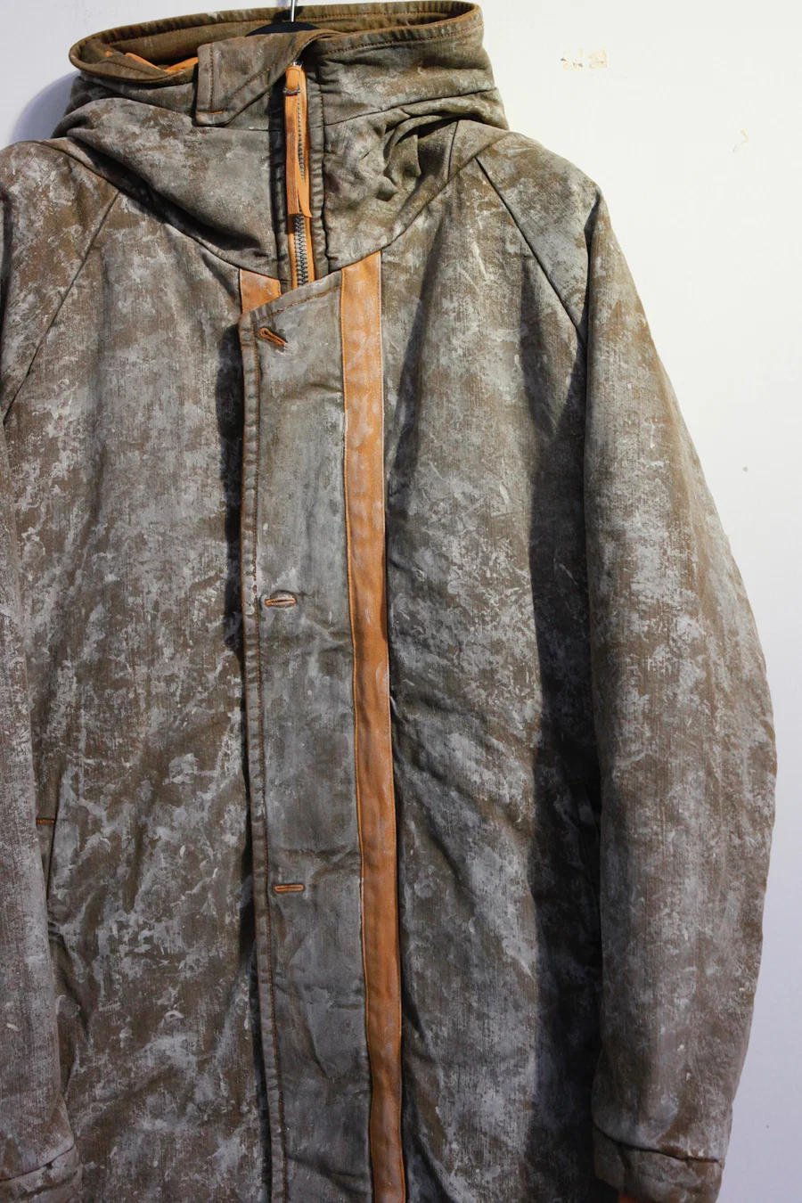 BORIS BIDJAN SABERI Light Gum Dyed Mid-Long Hooded Jacke AtW21 PARKA FISHTAIL1 FKU10001 - Image 2