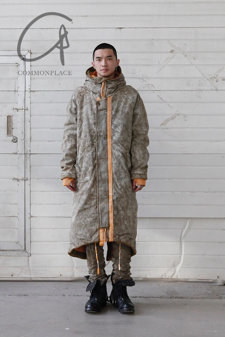 BORIS BIDJAN SABERI Light Gum Dyed Mid-Long Hooded Jacke AtW21 PARKA FISHTAIL1 FKU10001 - Image 8
