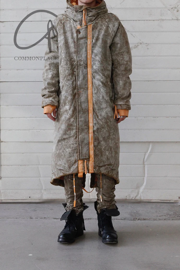 BORIS BIDJAN SABERI Light Gum Dyed Mid-Long Hooded Jacke AtW21 PARKA FISHTAIL1 FKU10001 - Image 9