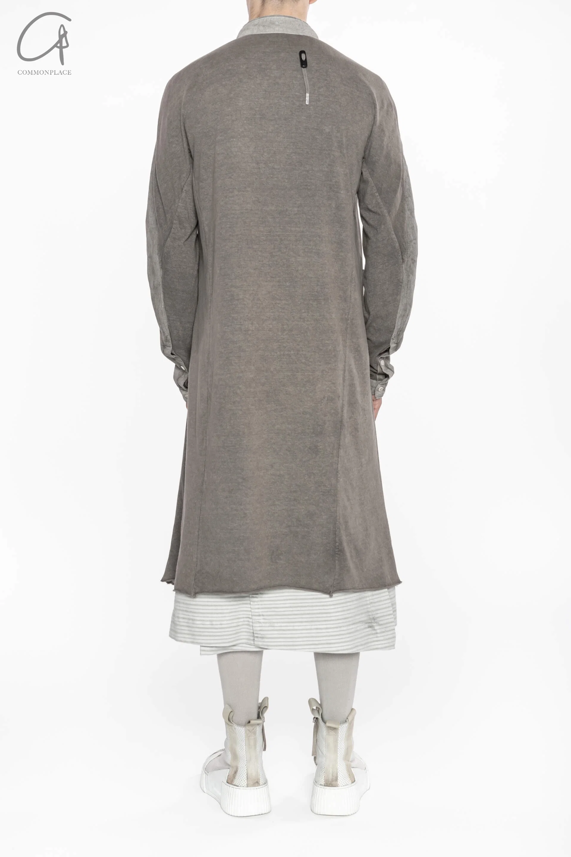 BORIS BIDJAN SABERI Midi Shirt SS22 SHIRT2 F1505F+F035 Charcoal Grey - Image 3