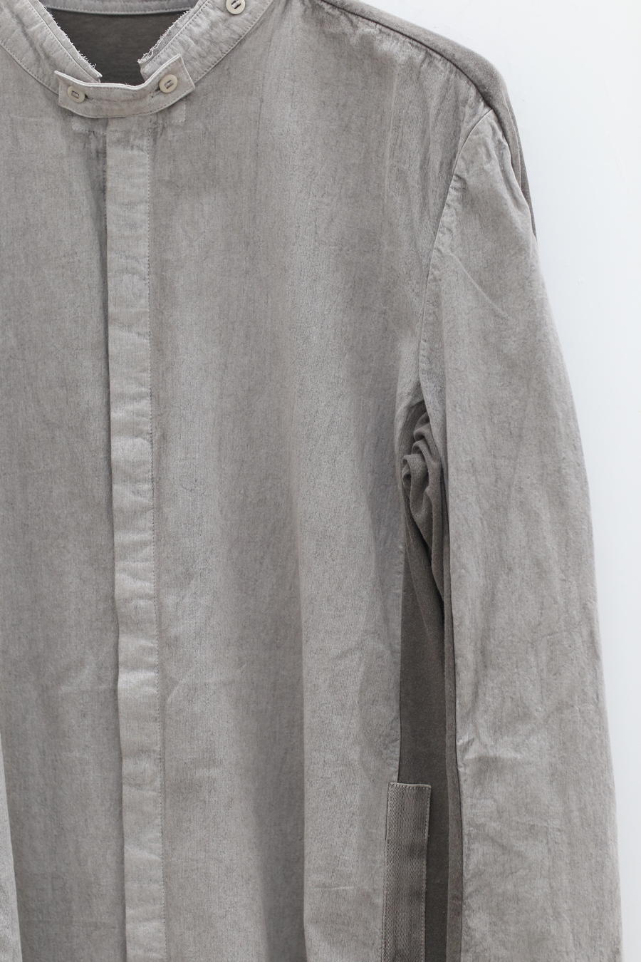 BORIS BIDJAN SABERI Midi Shirt SS22 SHIRT2 F1505F+F035 Charcoal Grey - Image 6
