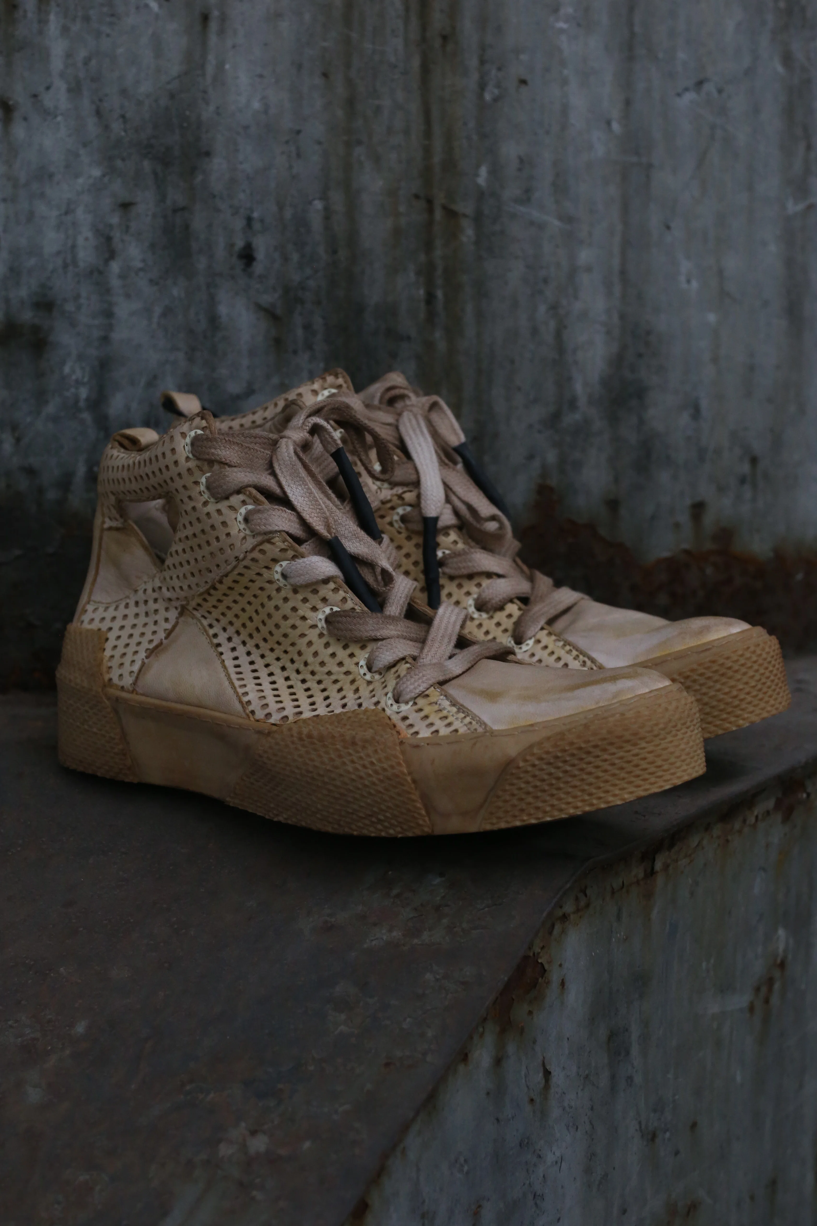 BORIS BIDJAN SABERI Naturally dyed mesh leather shoes BAMBA2-F283T+F283 - Image 6