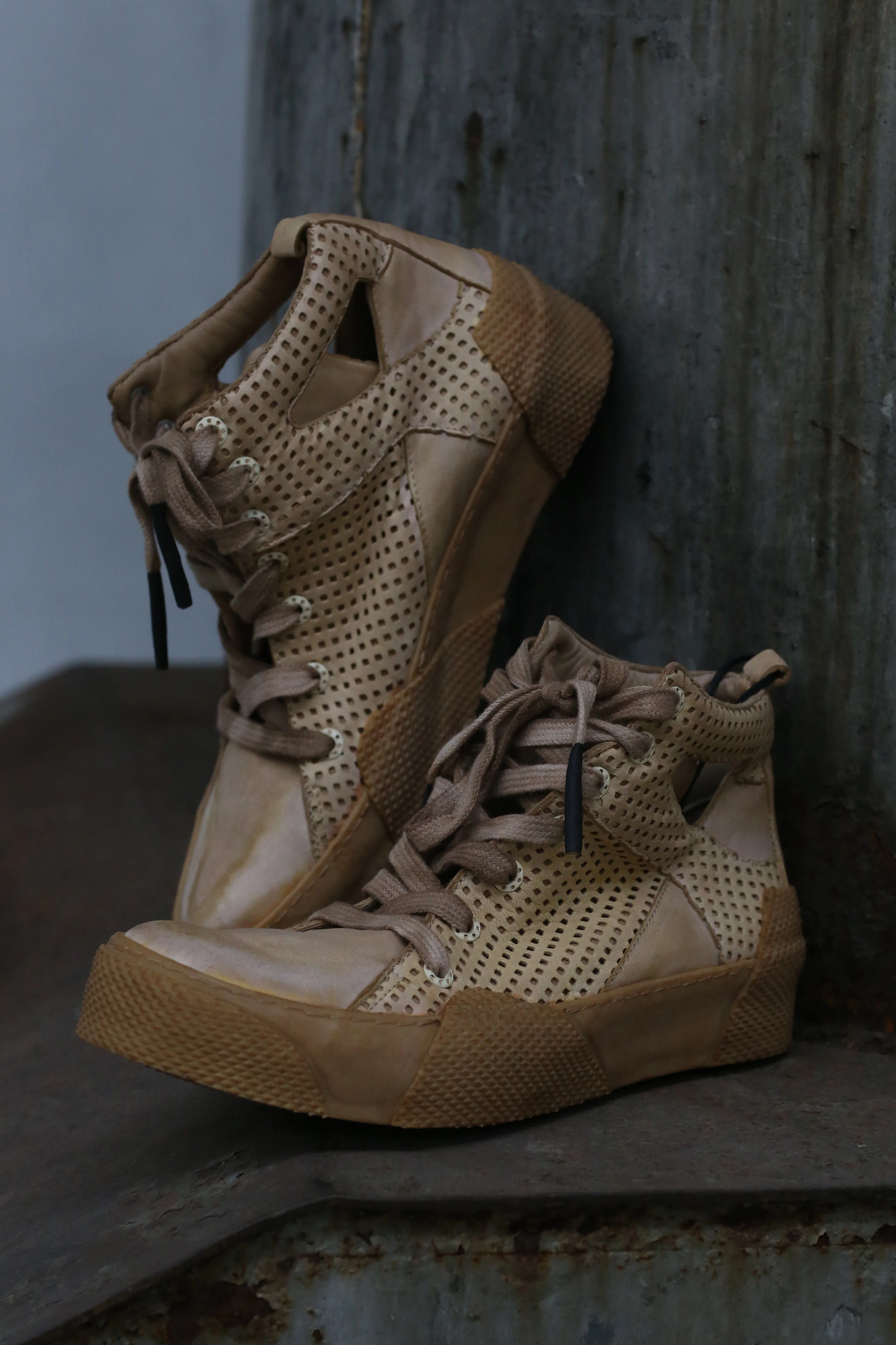 BORIS BIDJAN SABERI Naturally dyed mesh leather shoes BAMBA2-F283T+F283 - Image 7