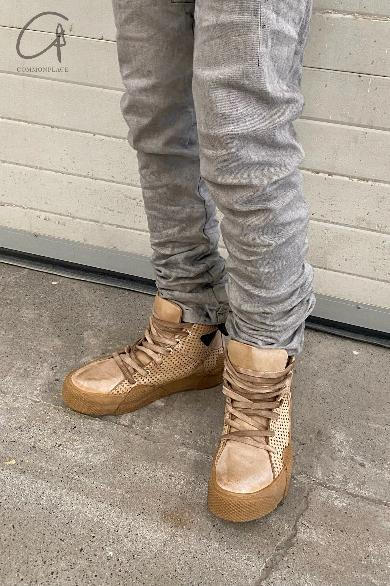 BORIS BIDJAN SABERI Naturally dyed mesh leather shoes BAMBA2-F283T+F283 - Image 8