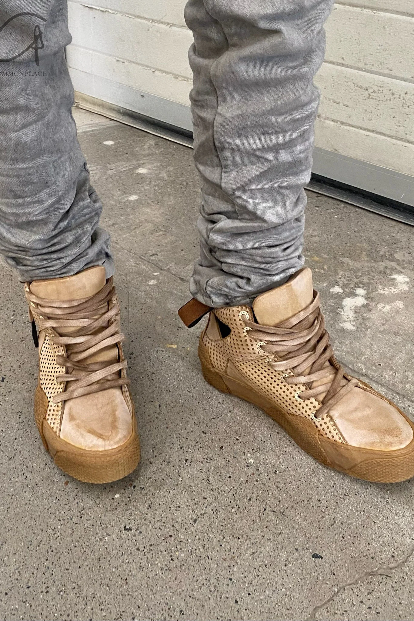 BORIS BIDJAN SABERI Naturally dyed mesh leather shoes BAMBA2-F283T+F283 - Image 9
