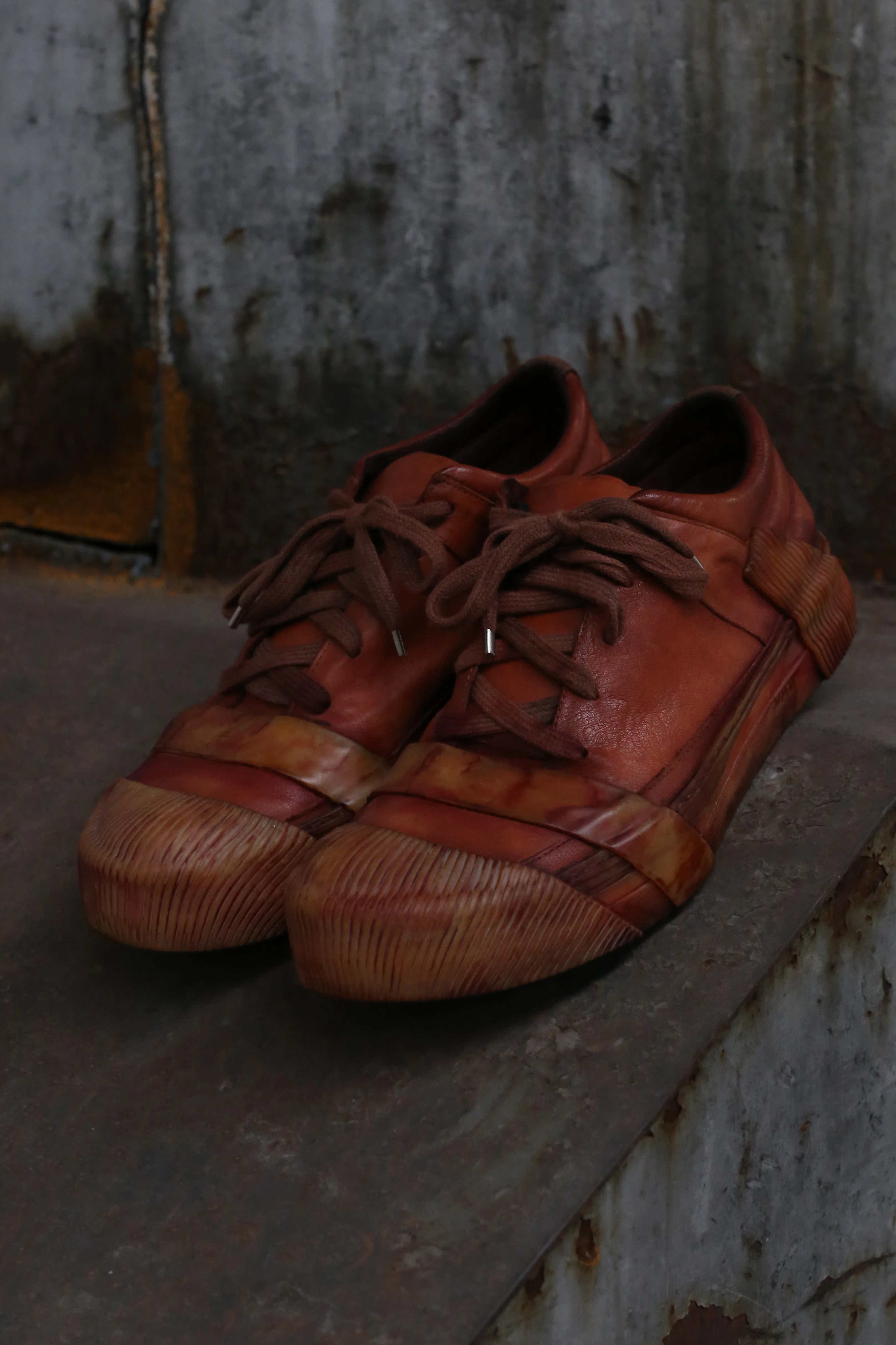 BORIS BIDJAN SABERI Rusty Red Kangaroo Leather Shoes BAMBA2-F2407M - Image 2