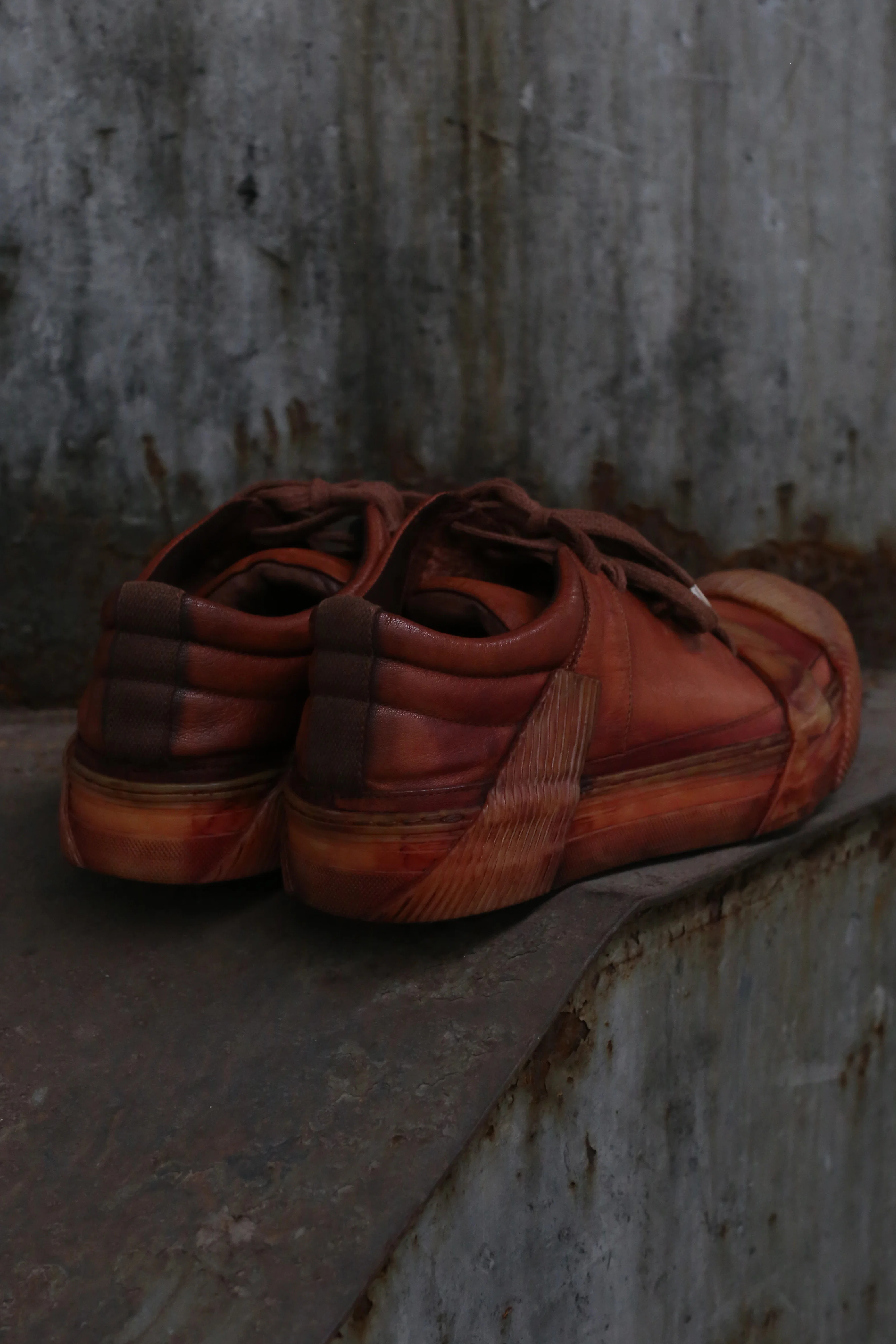 BORIS BIDJAN SABERI Rusty Red Kangaroo Leather Shoes BAMBA2-F2407M - Image 4