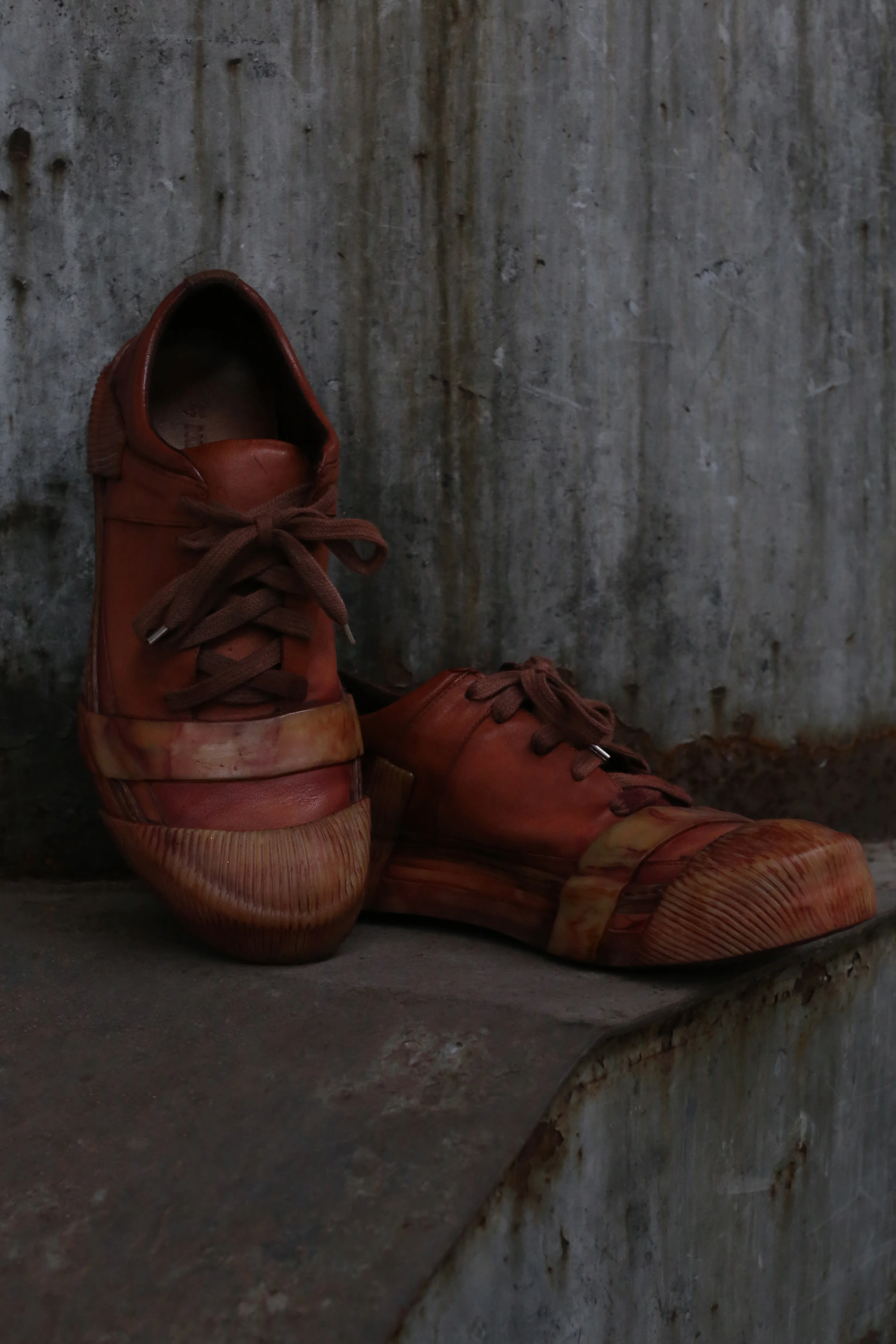 BORIS BIDJAN SABERI Rusty Red Kangaroo Leather Shoes BAMBA2-F2407M - Image 6