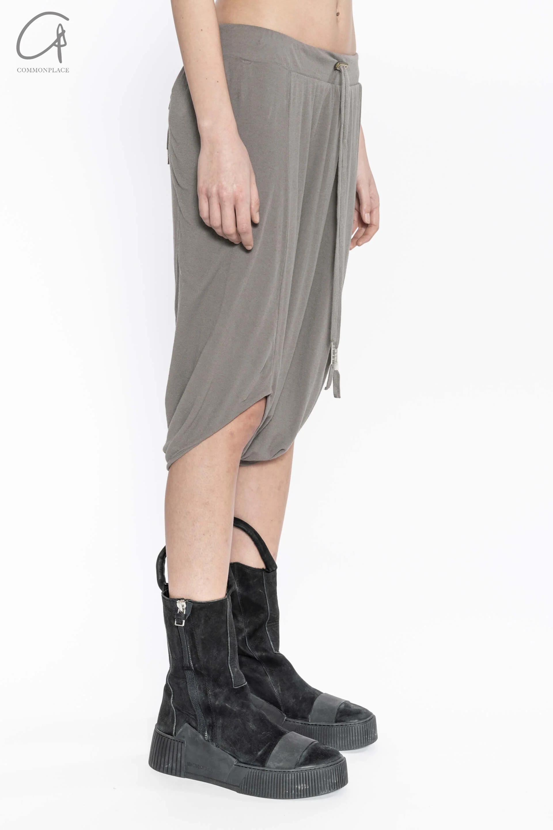 Boris Bidjan Saberi cotton skirt German handmade comfortable WSKIRT 2 F0401T-TANHUI charcoal gray - Image 2