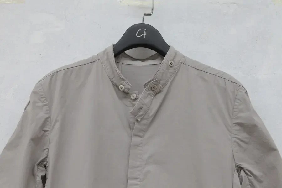BORIS BIDJAN SABERI Stand-up collar frayed shirt SHIRT4 F1501M - Image 6