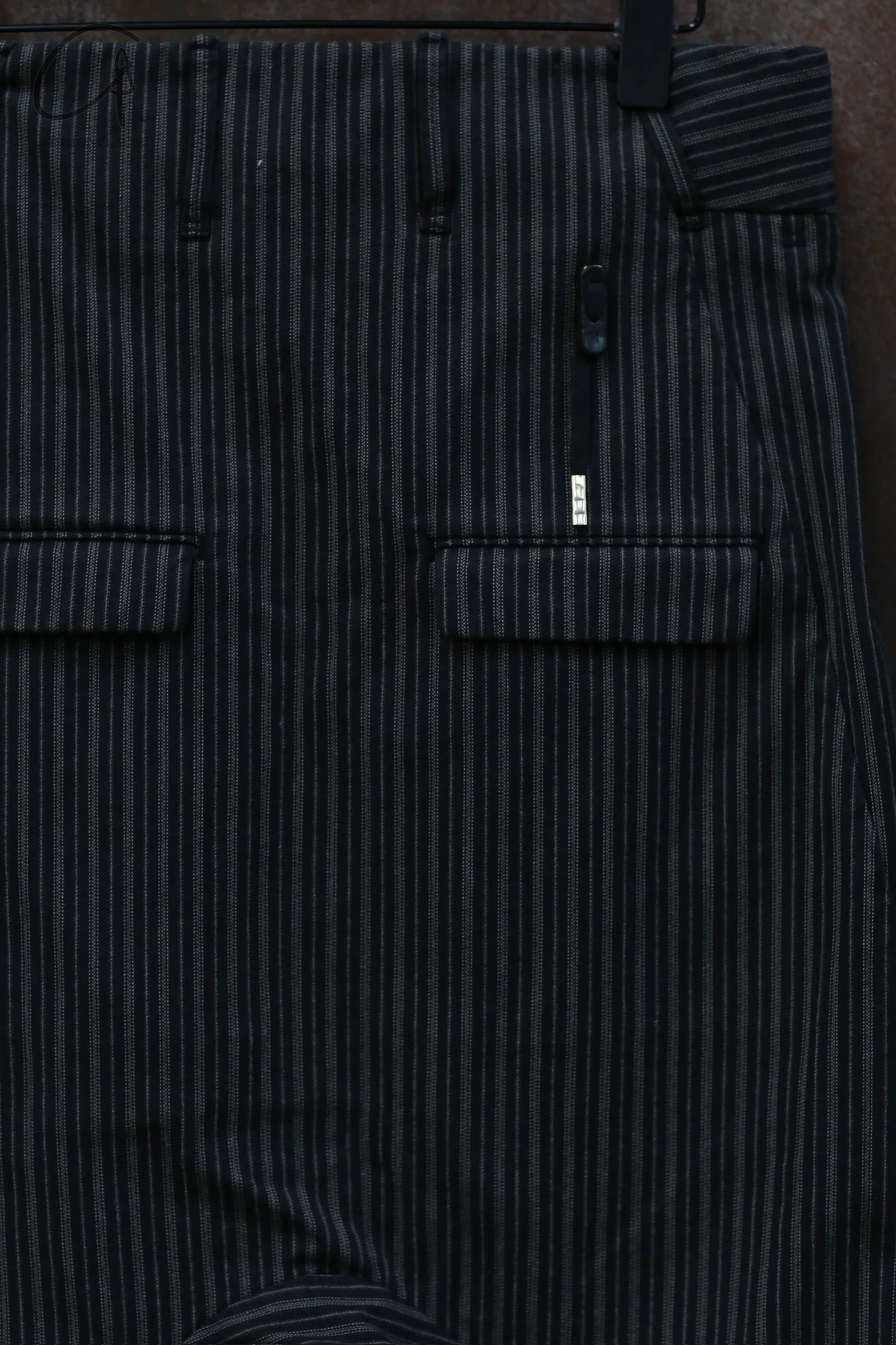 Boris Bidjan Saberi Striped Casual Shorts Cotton P1.1 F1603D-RH Dyed Black - Image 7